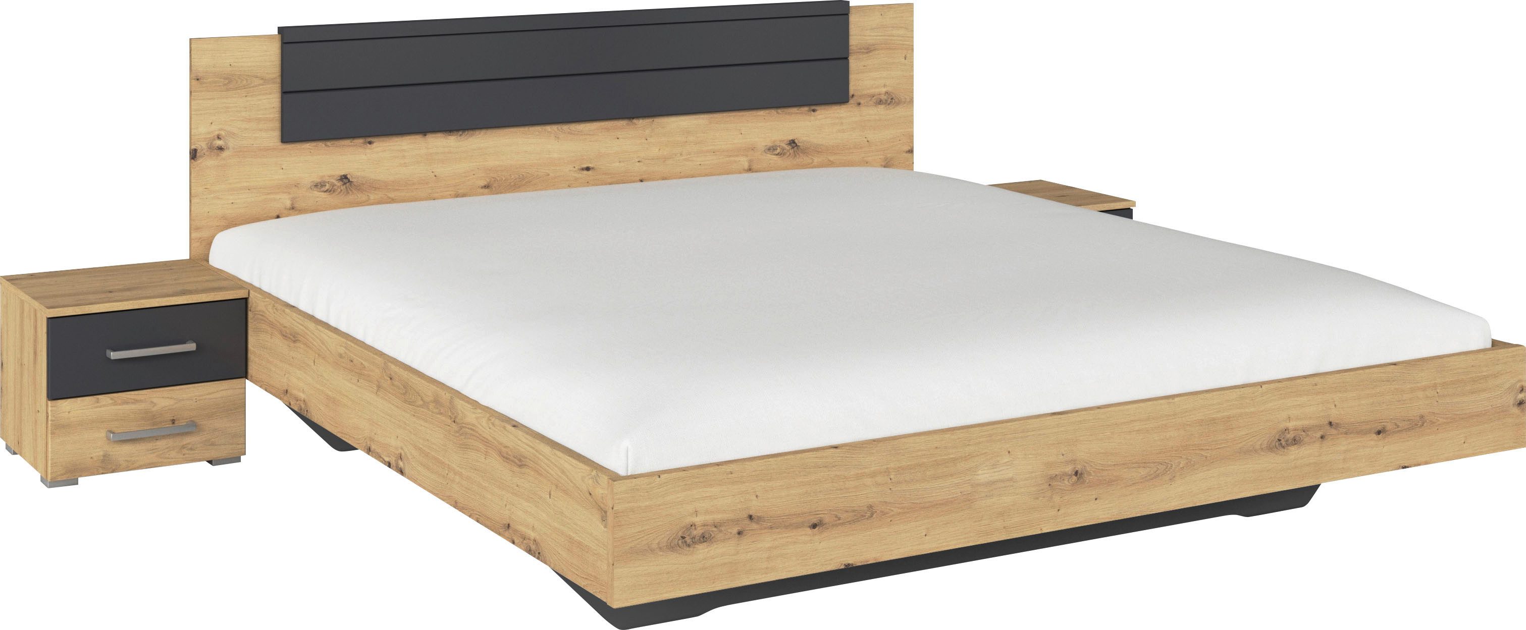 rauch Ledikant Tweepersoons futonbed BARCELONA in zwevende look (set, 3-delig)
