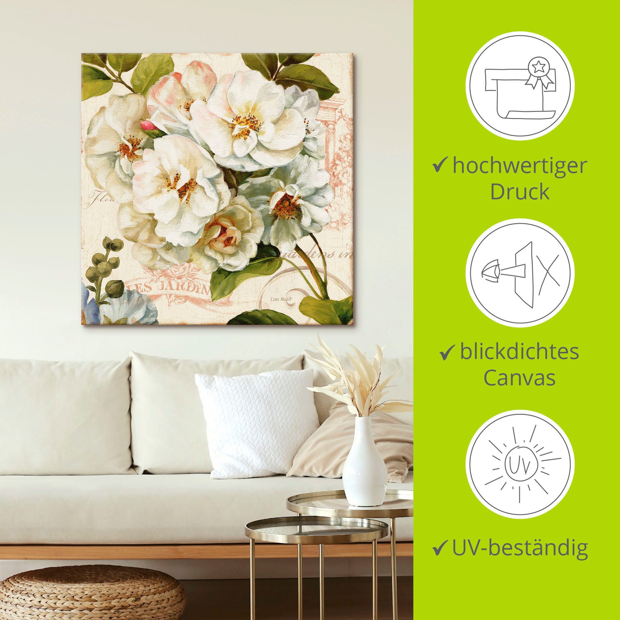 Artland Artprint Tuin III als artprint op linnen, poster in verschillende formaten maten