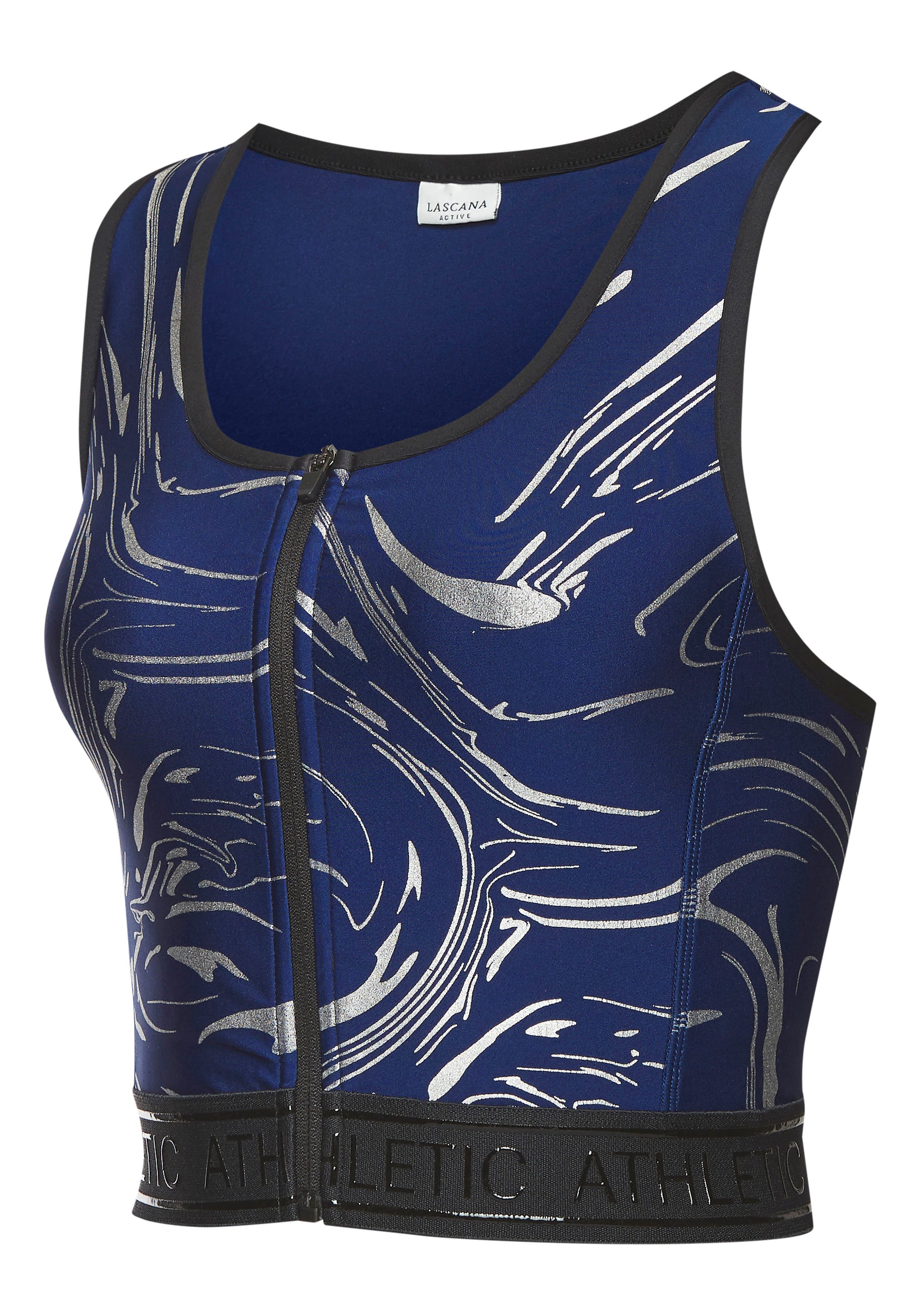 active by Lascana Functionele top Glanzende 3D-tekst op de tailleband