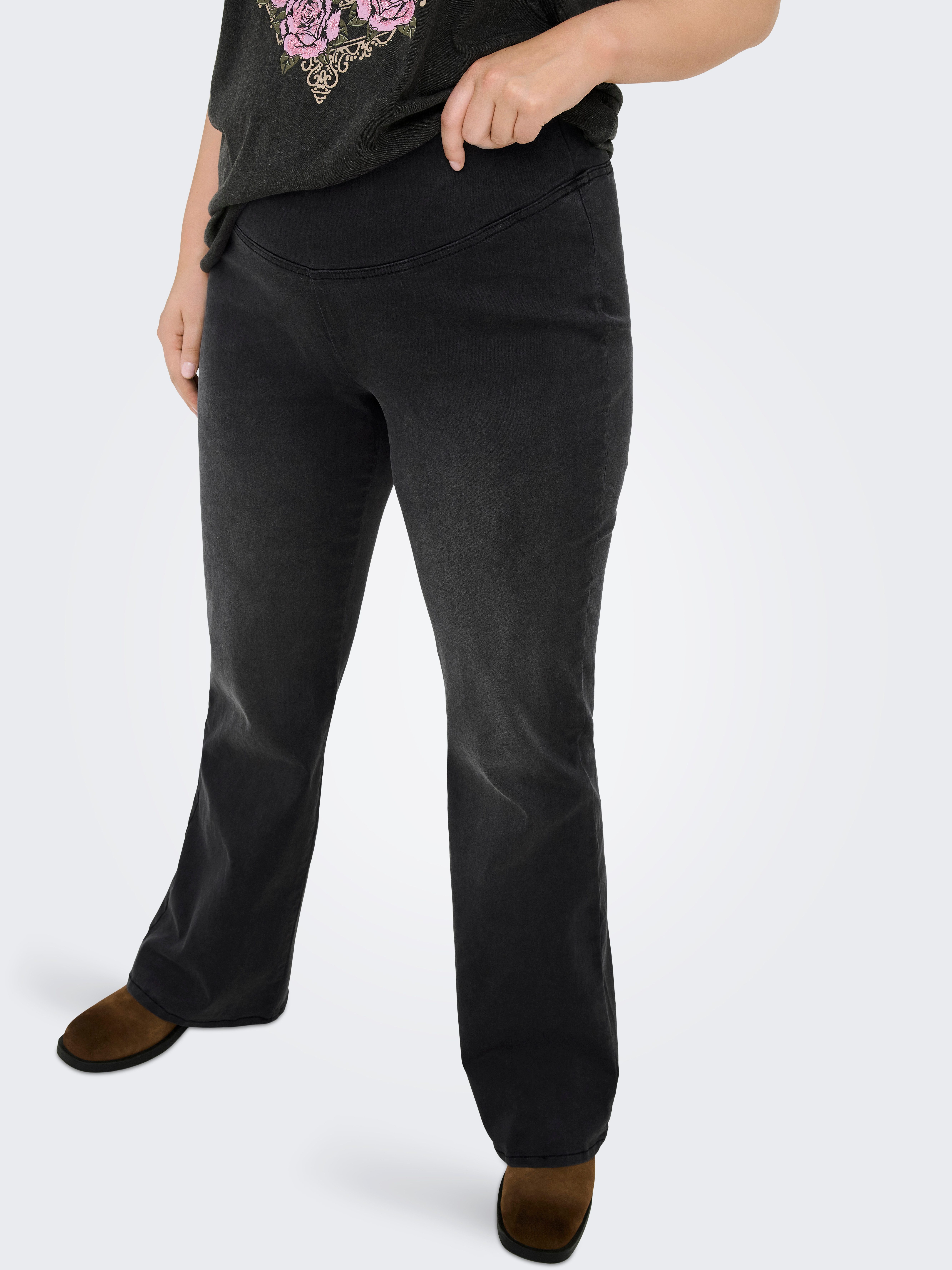 ONLY CARMAKOMA Jeanslegging CARROYAL MID WAIST FLARED LEGGING
