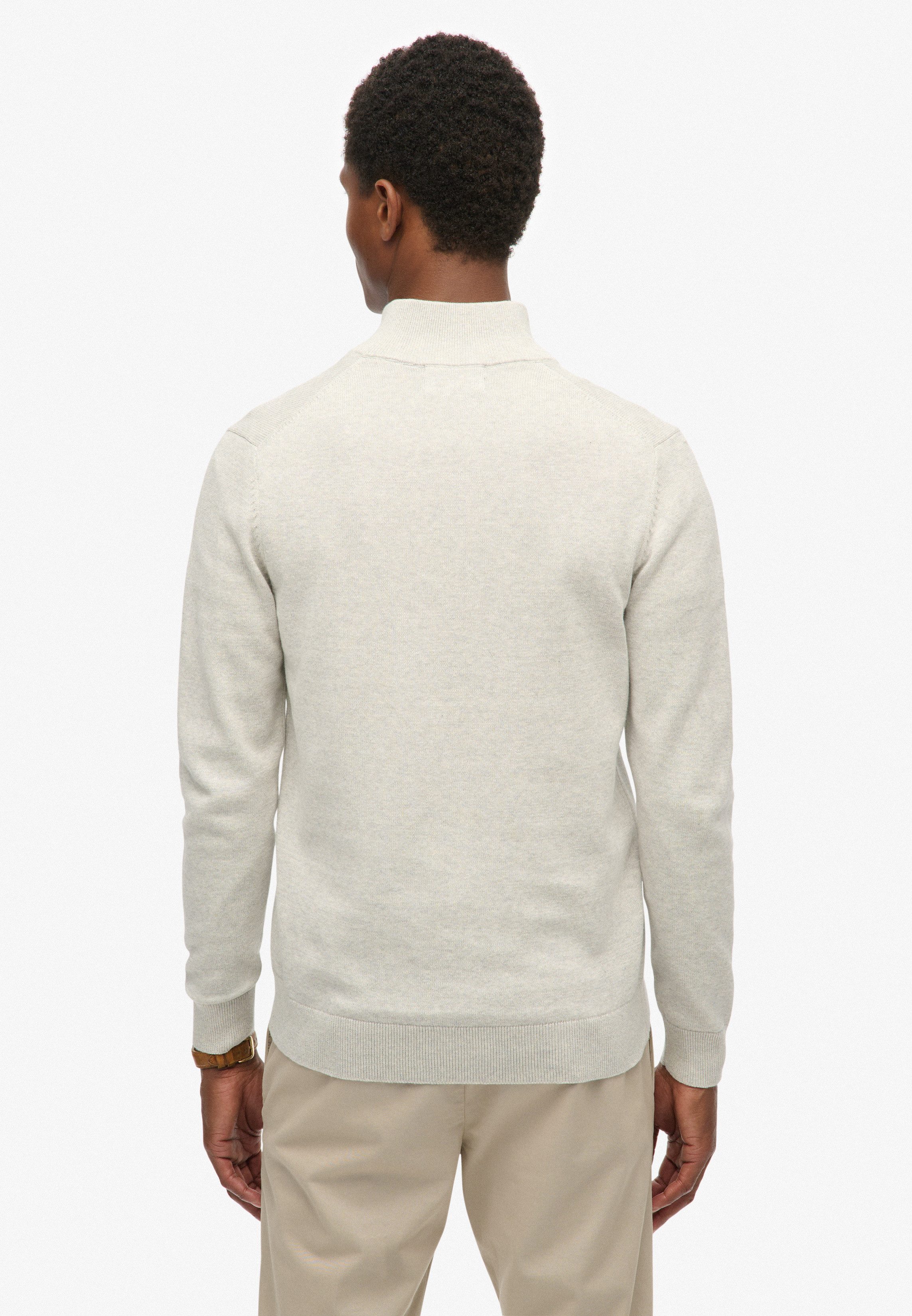 Superdry Gebreide trui ESSENTIALS COTTON HALF ZIP