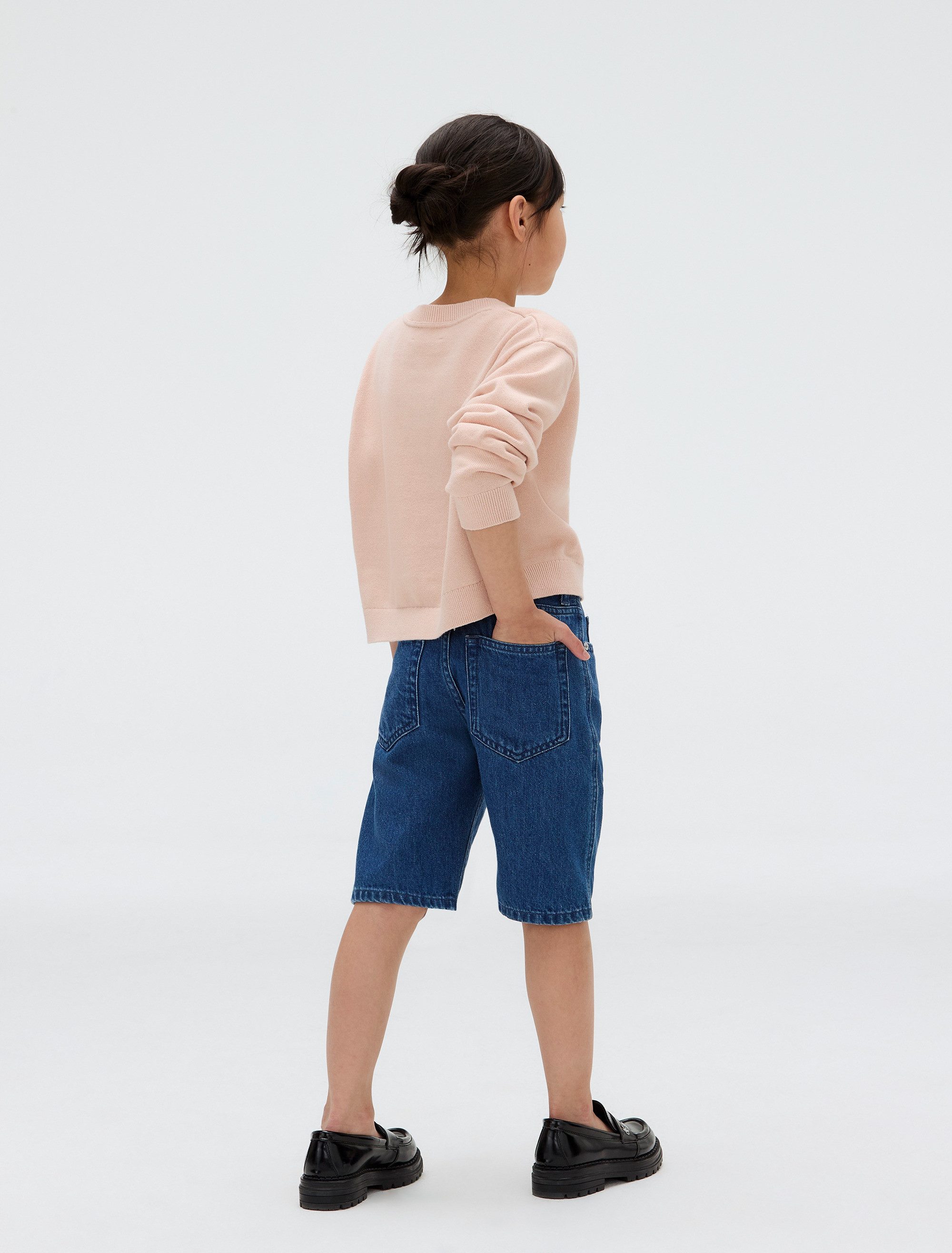Calvin Klein Trui met ronde hals LOGO METALLIC INTERSIA voor kinderen tot 16 jaar, grote borduursel