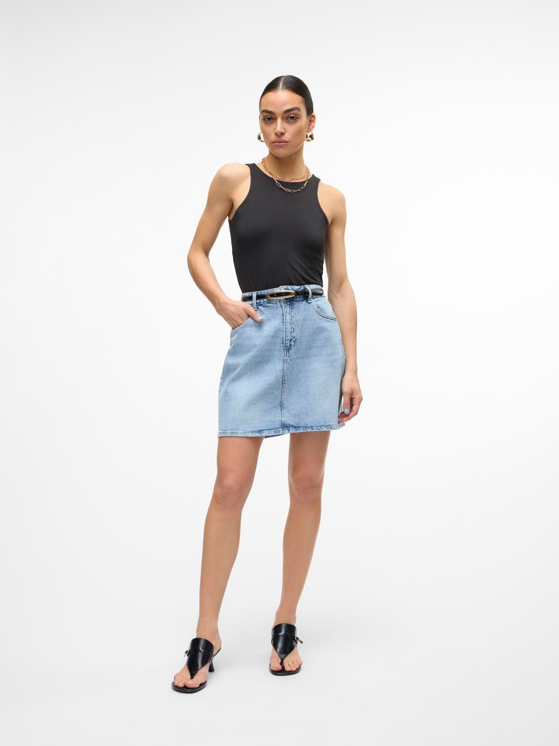 Vero Moda Jeans rok VMTESSA HR SHORT DNM SKIRT MIX GA NOOS