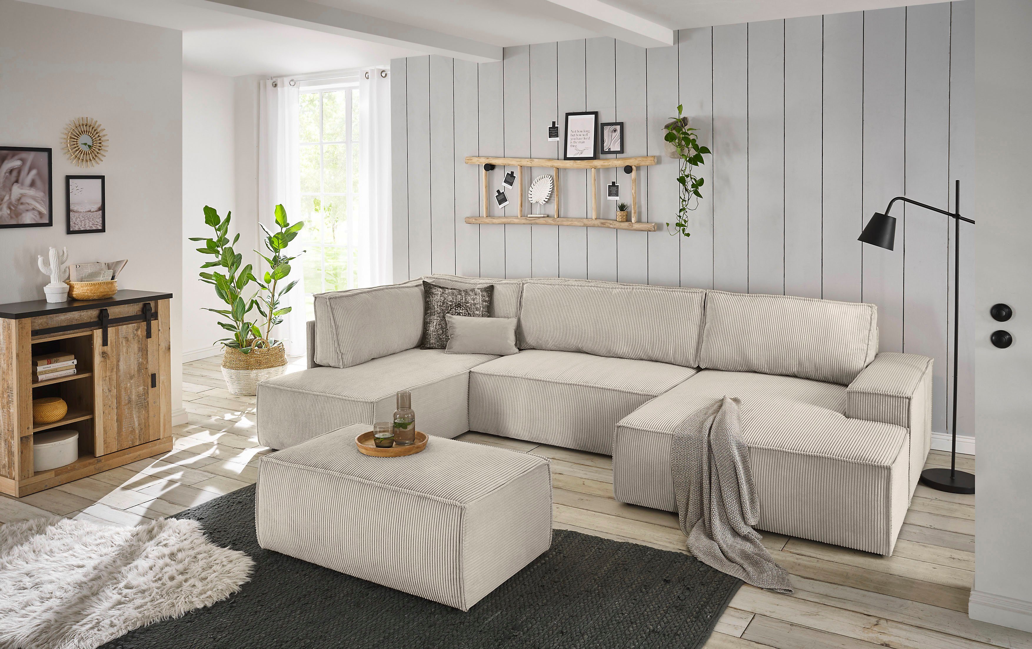 Home affaire Hocker Sherwood passend bij de bekleding van de sherwood-serie