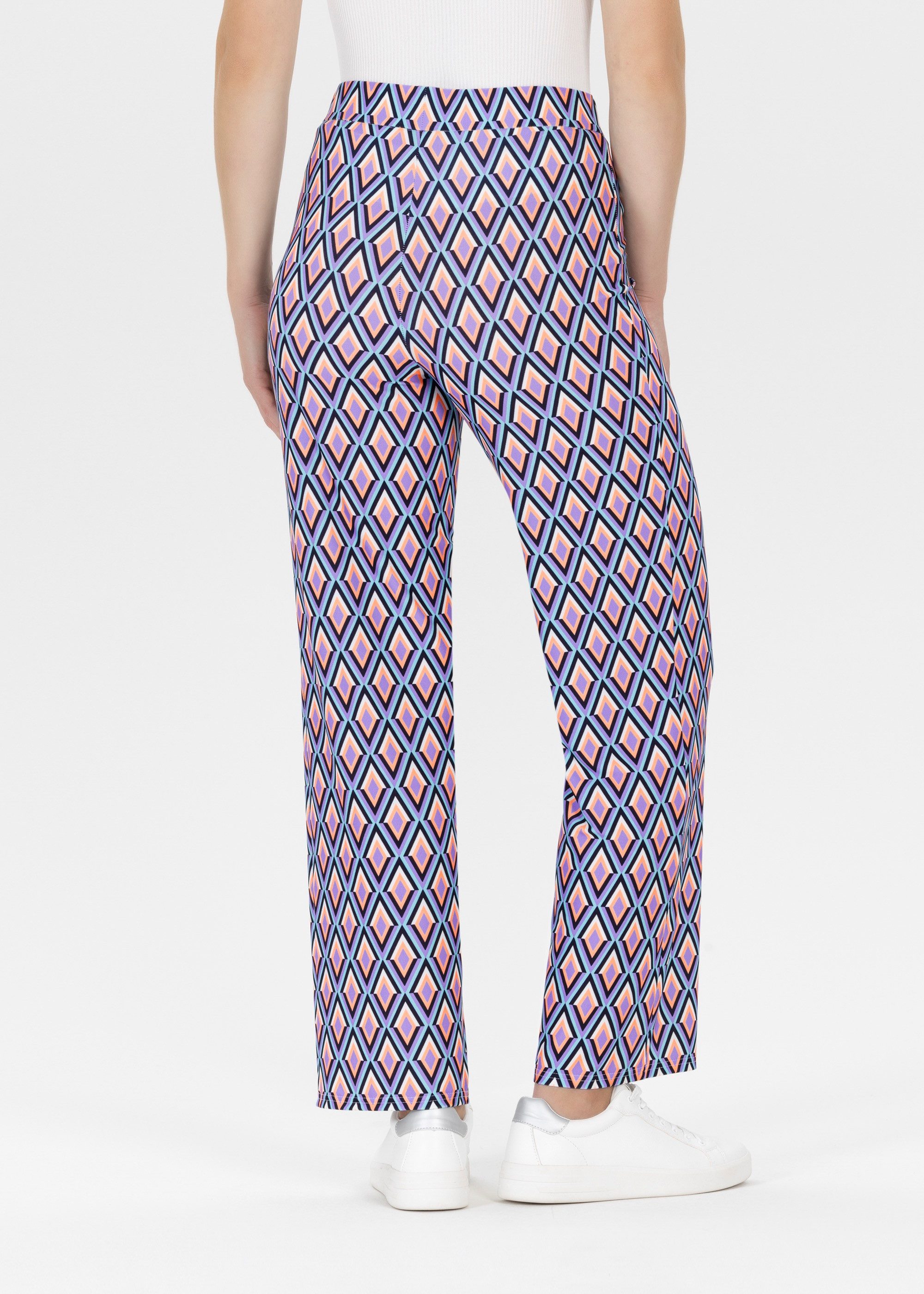Stehmann 7/8 broek Filiz in culotte-stijl - met allover-print