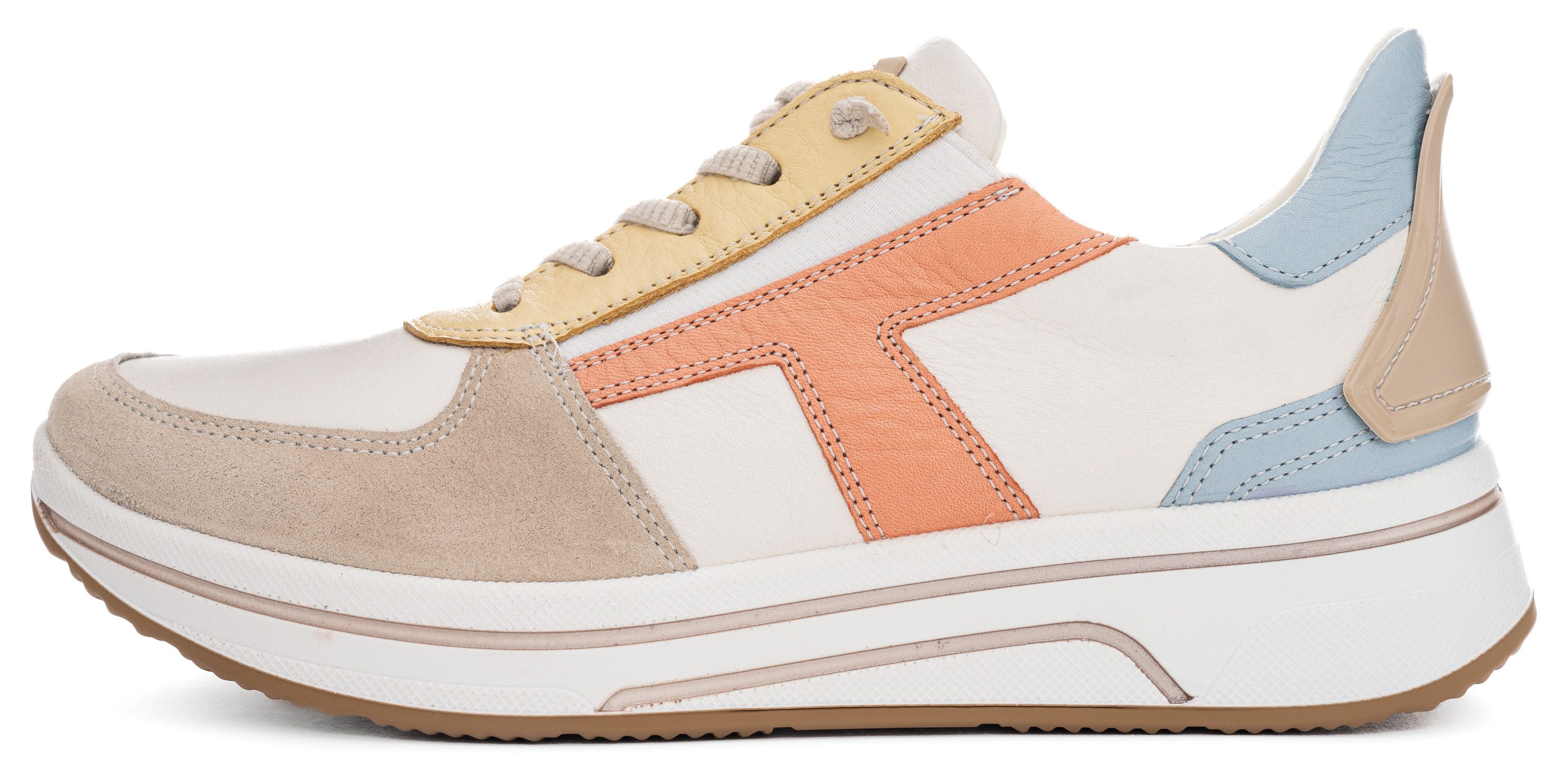 Ara Slip-on sneakers Sapporo , vrijetijdsschoen, veterschoen met frotté voering, h-breedte