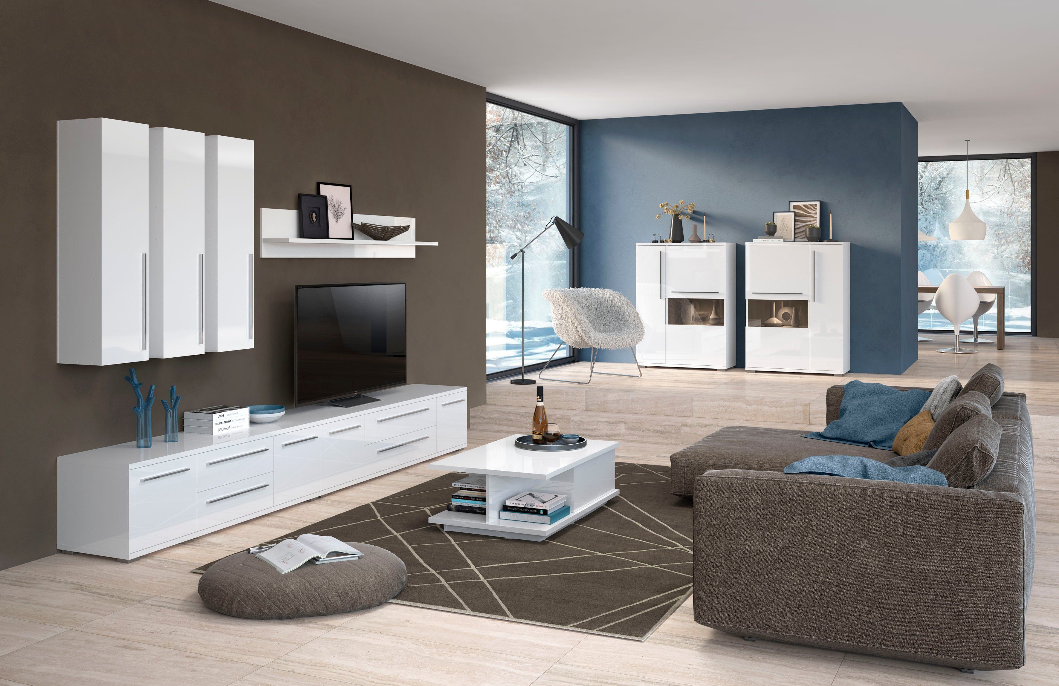 Places of Style Salontafel Piano UV gelakt, woonkamer tafel met lade inclusief soft-closefunctie