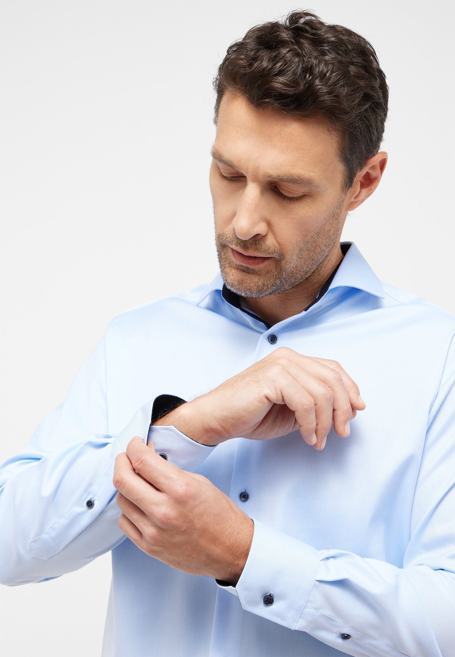 Eterna Overhemd met lange mouwen MODERN FIT NON IRON (strijkvrij)