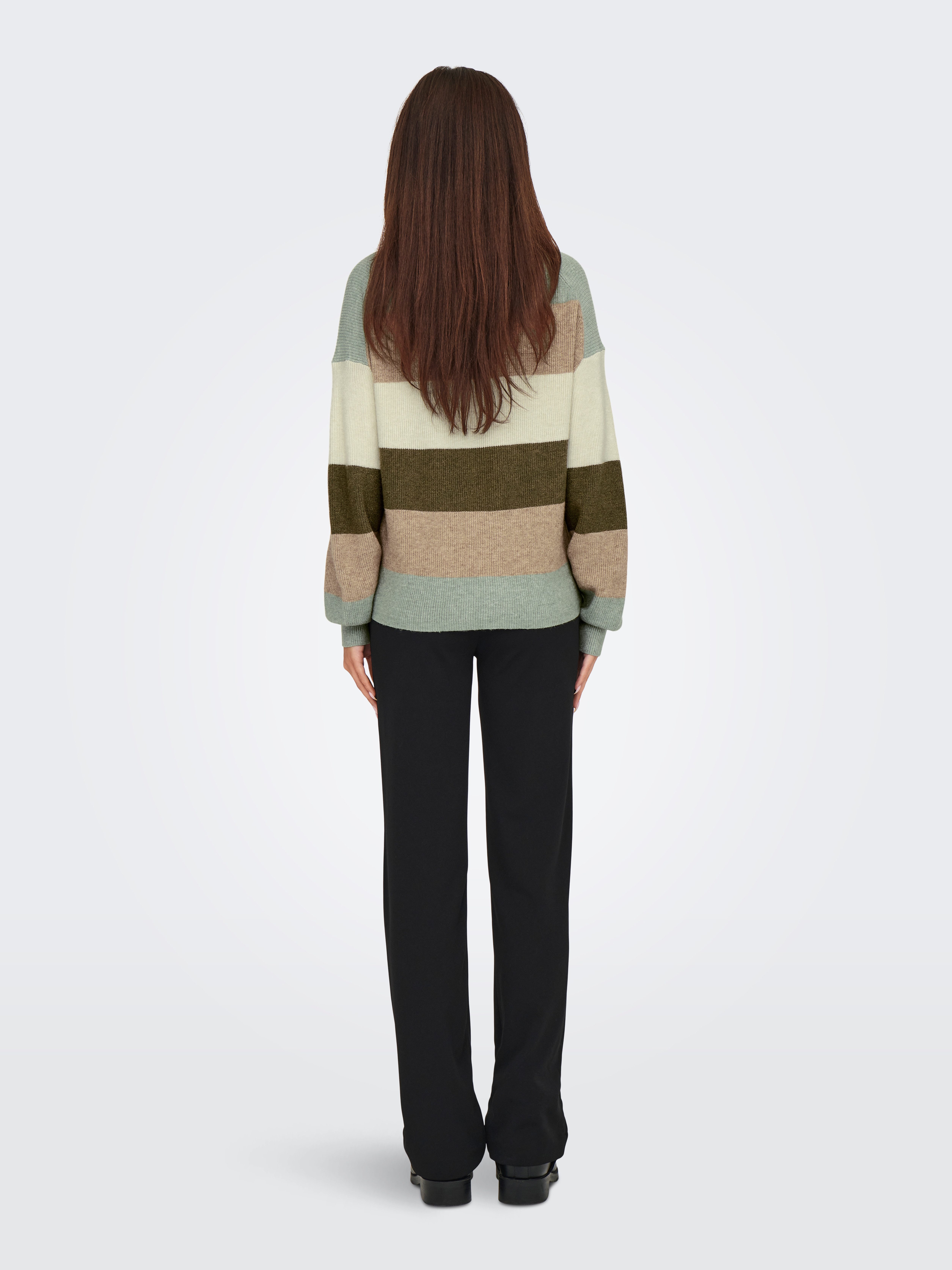 Only Gebreide trui ONLATIA L/S STRIPE PULLOVER KNT NOOS