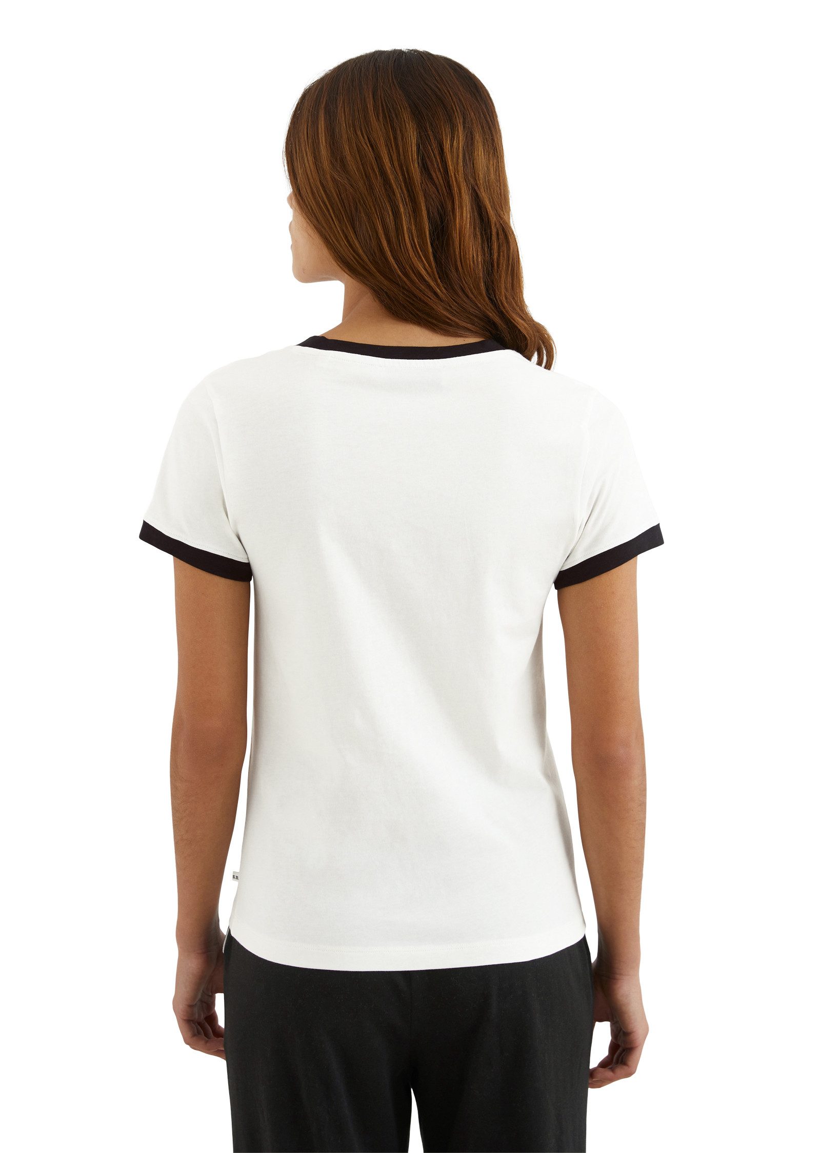 Marc O'Polo T-shirt Mix & Match Jersey met contrastdetails