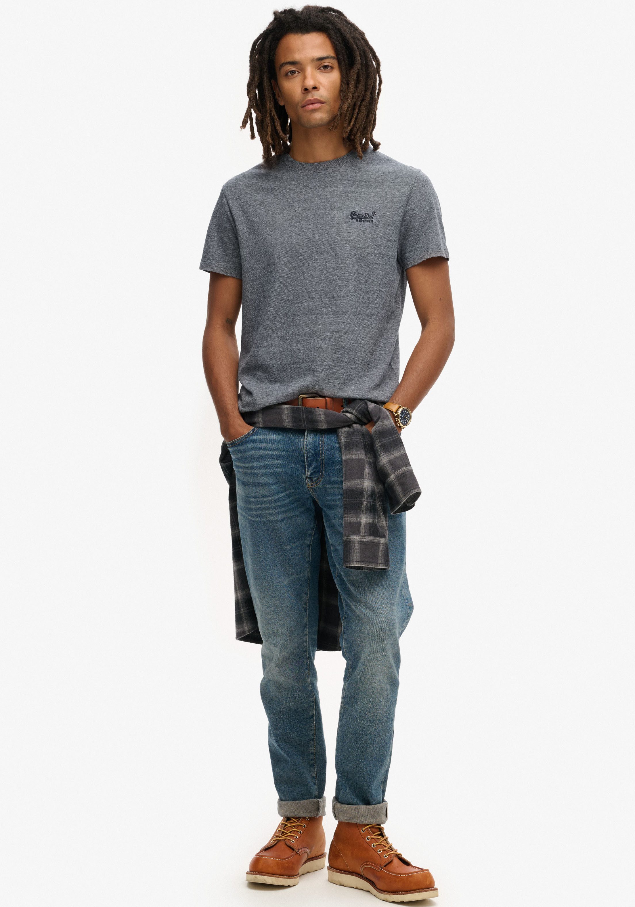 Superdry Shirt met ronde hals ESSENTIAL LOGO EMB TEE