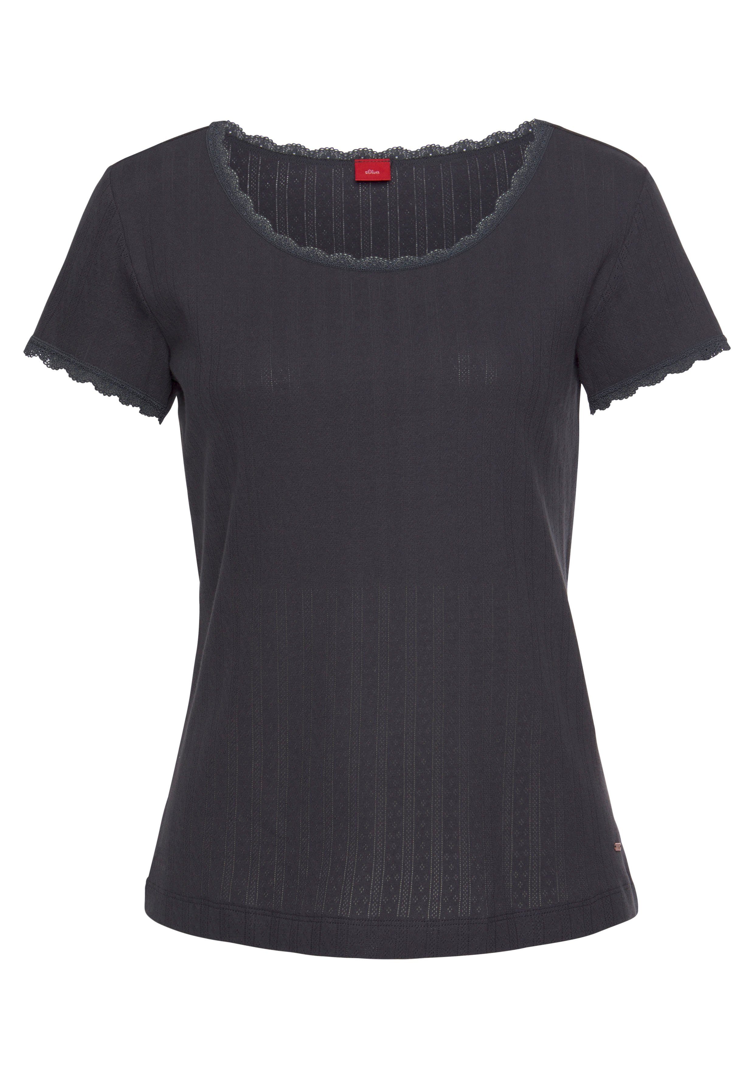 s.Oliver RED LABEL Beachwear Pyjama top in ajourbreisel