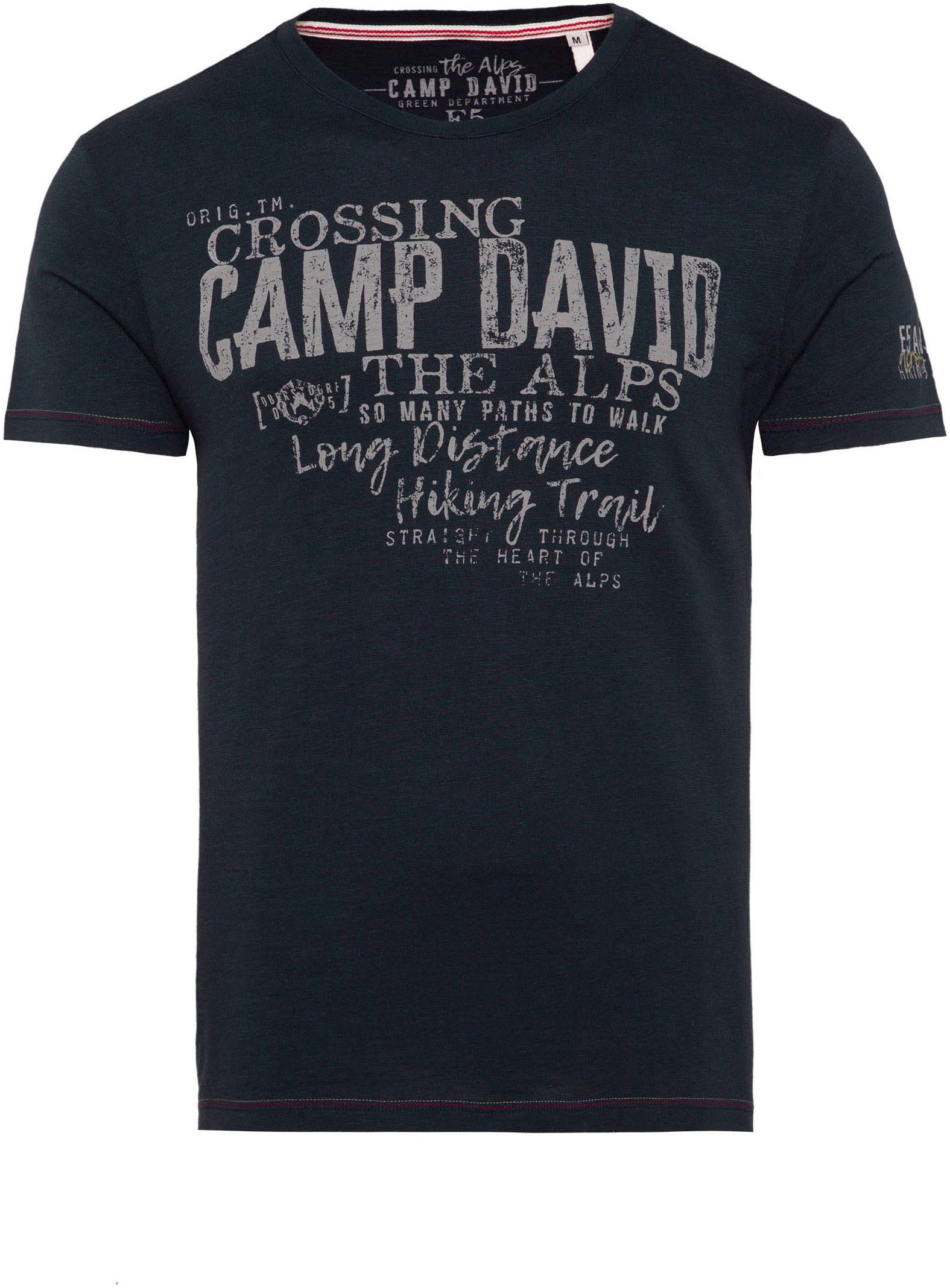 CAMP DAVID T-shirt met logoprints