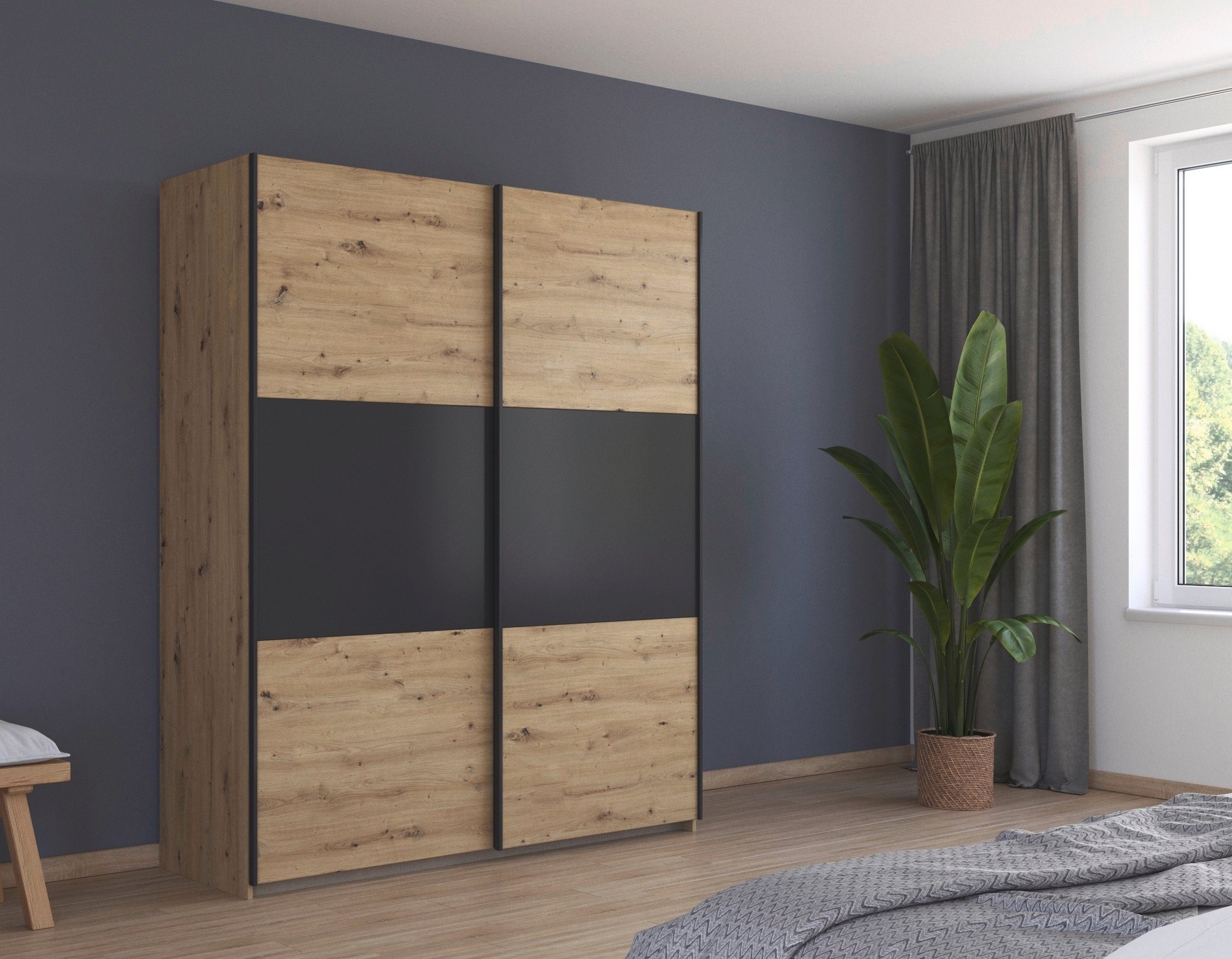 rauch Zweefdeurkast Kledingkast kast garderobe garderobekast waskast NEO met een royale opbergruimte en vele verschillende kleurencombinaties