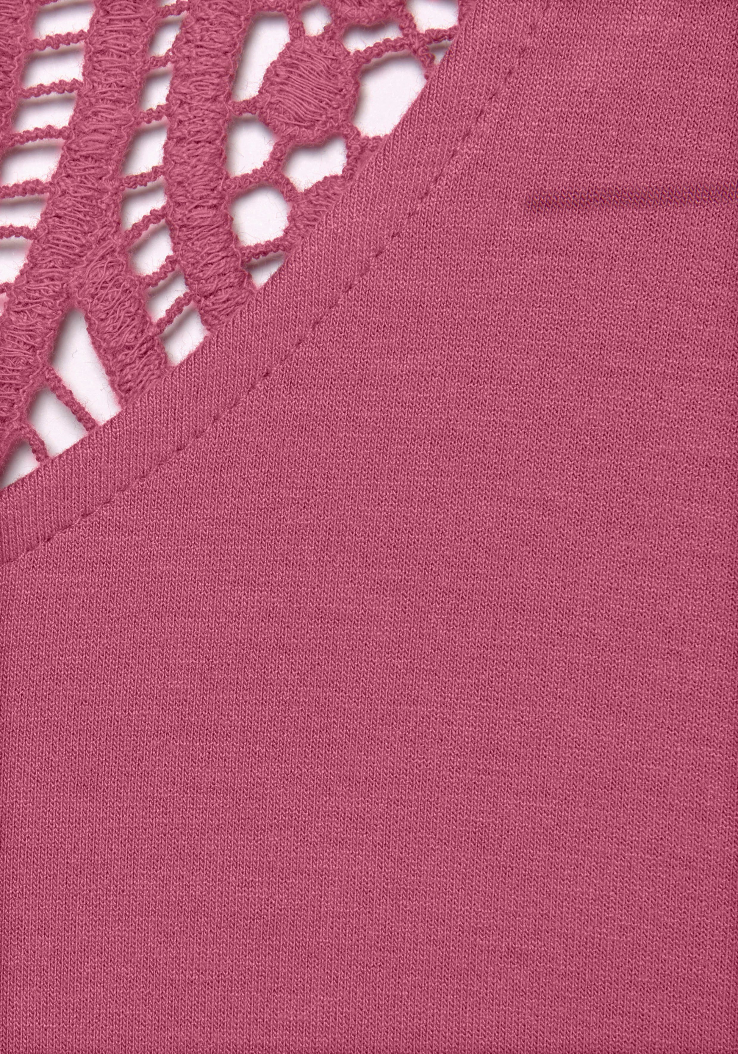 Vivance Shirt met korte mouwen Met haakwerk aan de achterkant