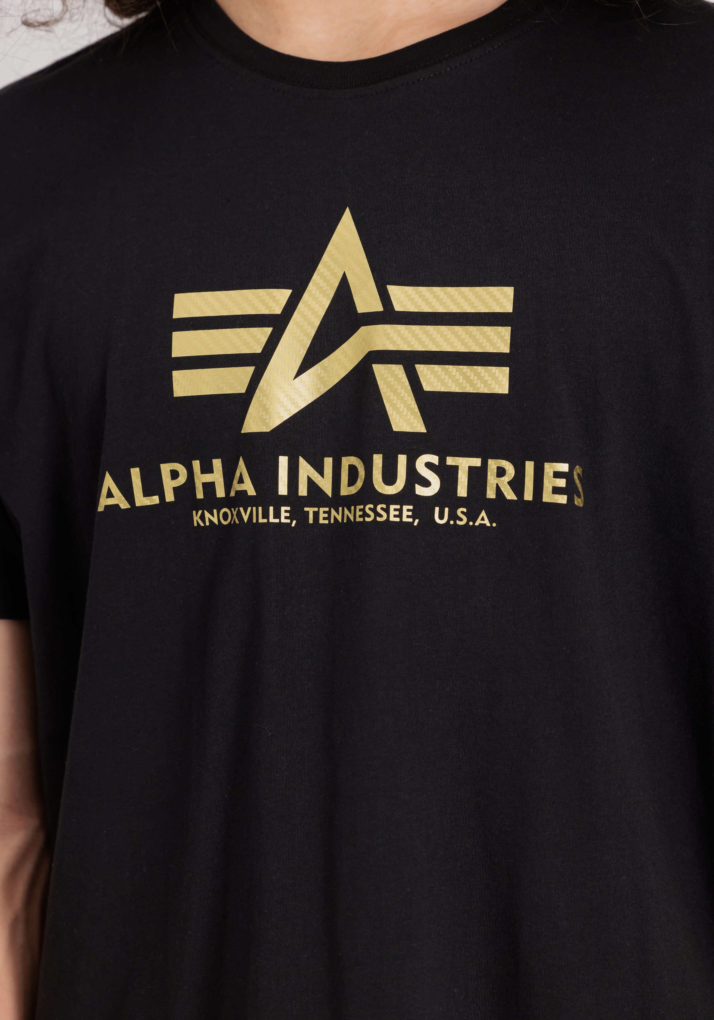 Alpha Industries Shirt met ronde hals Basic T Carbon