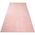 carpet city loper softshine 2236 hoge pool, unikleurig, bijzonder zacht, ideaal voor hal, entree, woonkamer roze
