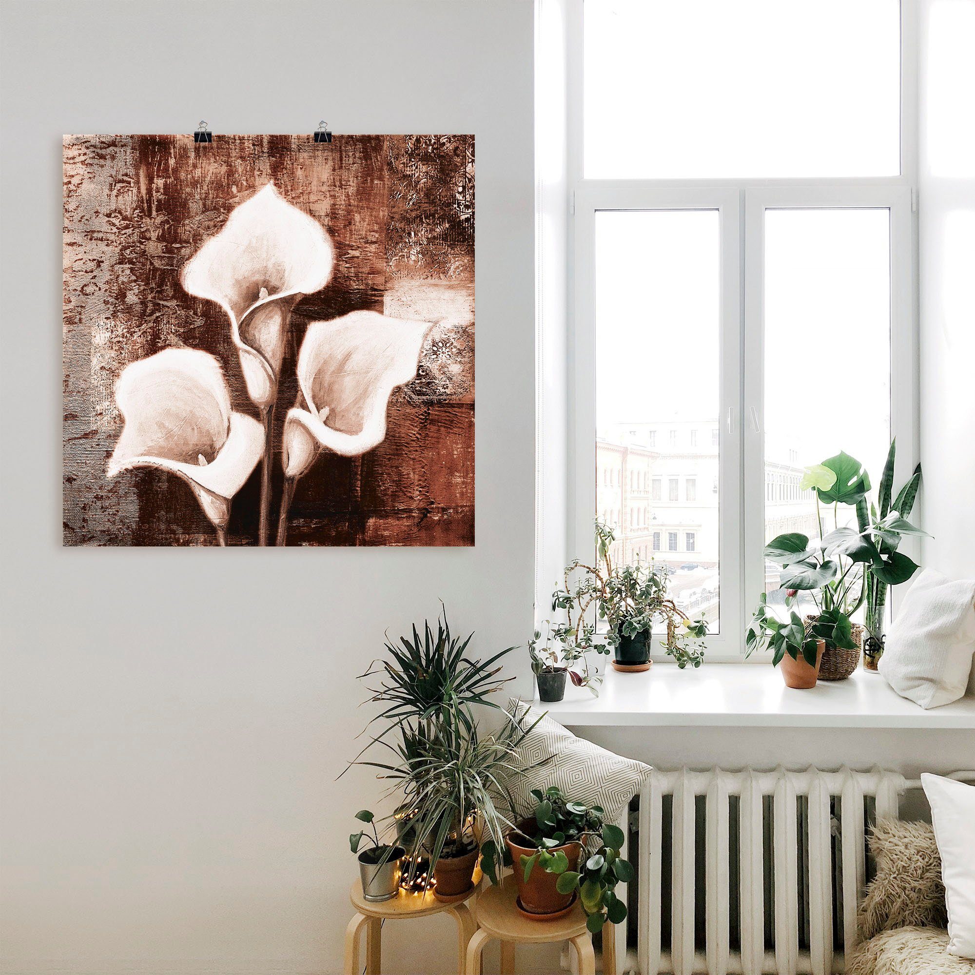Artland Artprint Antieke Callas - bruin als artprint op linnen, poster in verschillende formaten maten