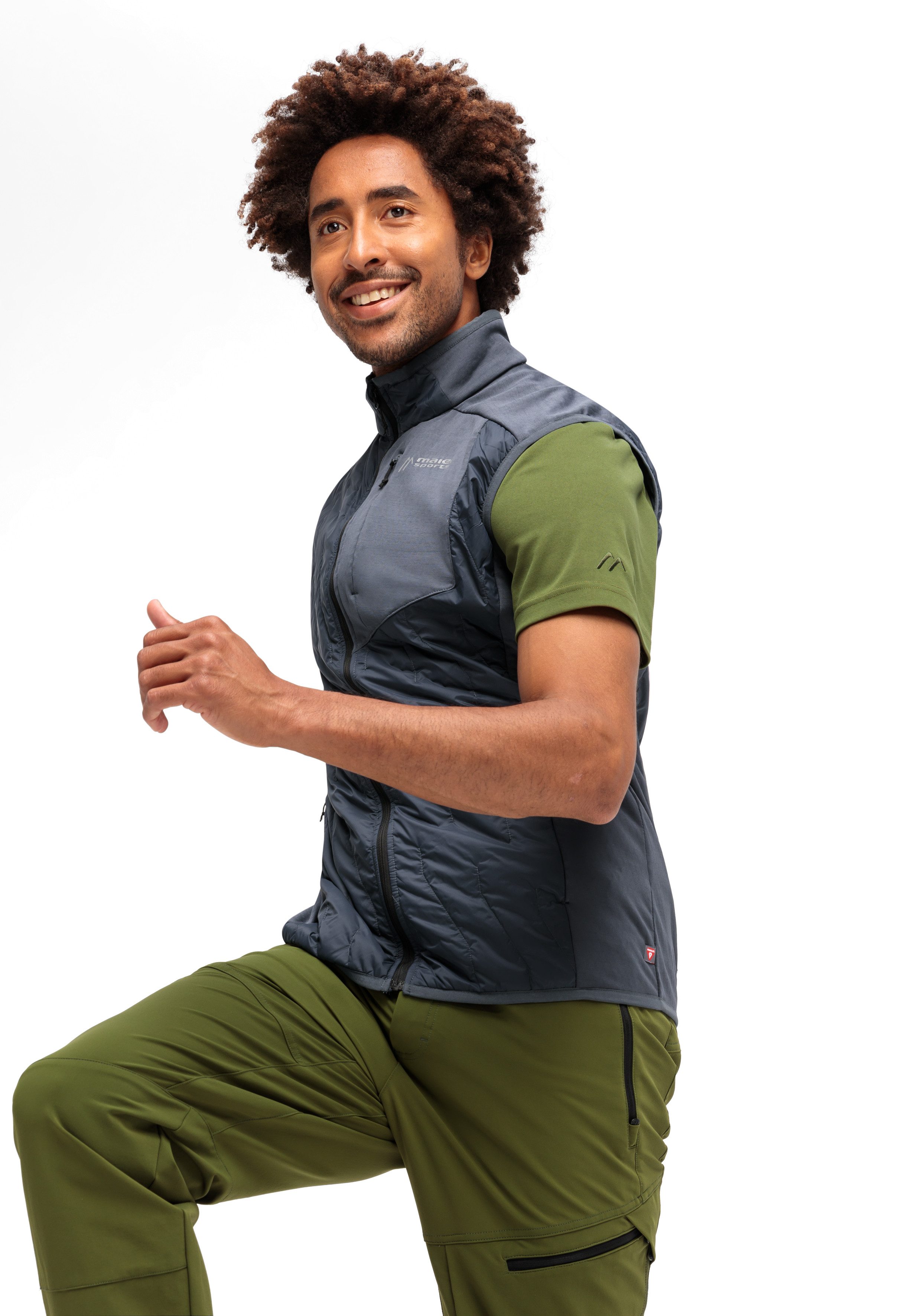 Maier Sports Functionele bodywarmer Serpe Vest M Heren vest, ademend outdoor vest, 3 zakken met rits
