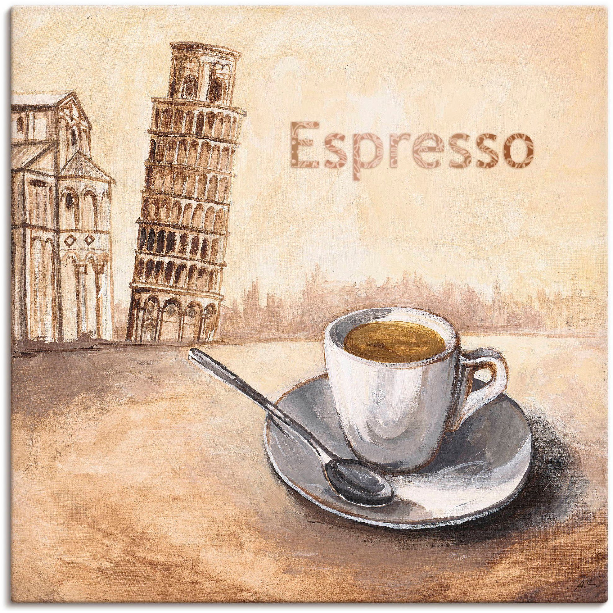 Artland Artprint Espresso in Pisa in vele afmetingen & productsoorten artprint van aluminium-artprin