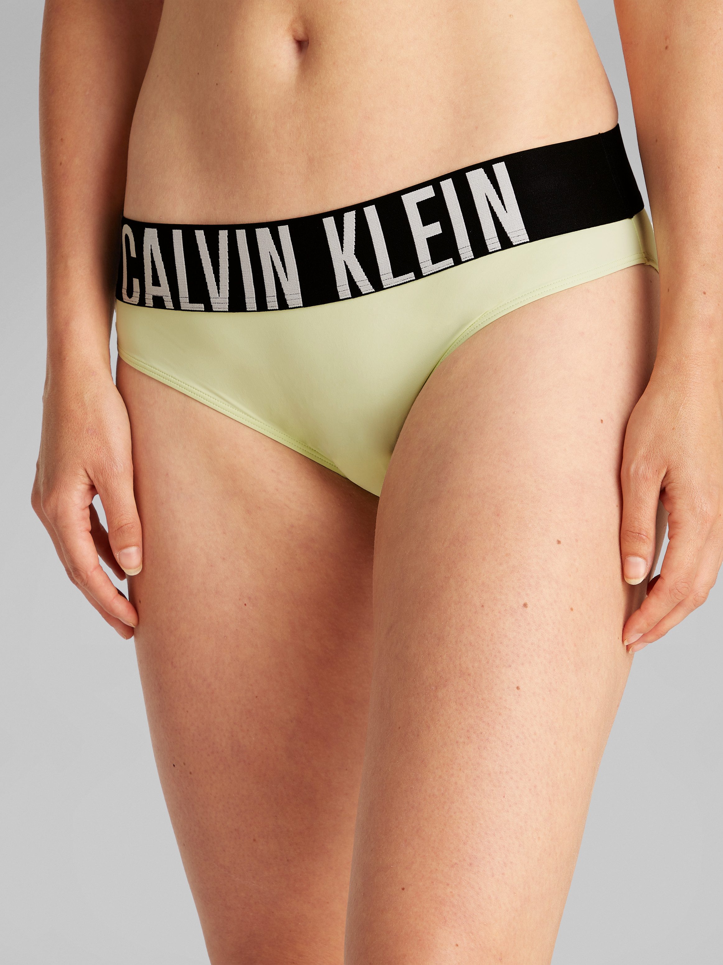Calvin Klein Bikinibroekje Bikini met groot logo dames slips maat S (36) geel
