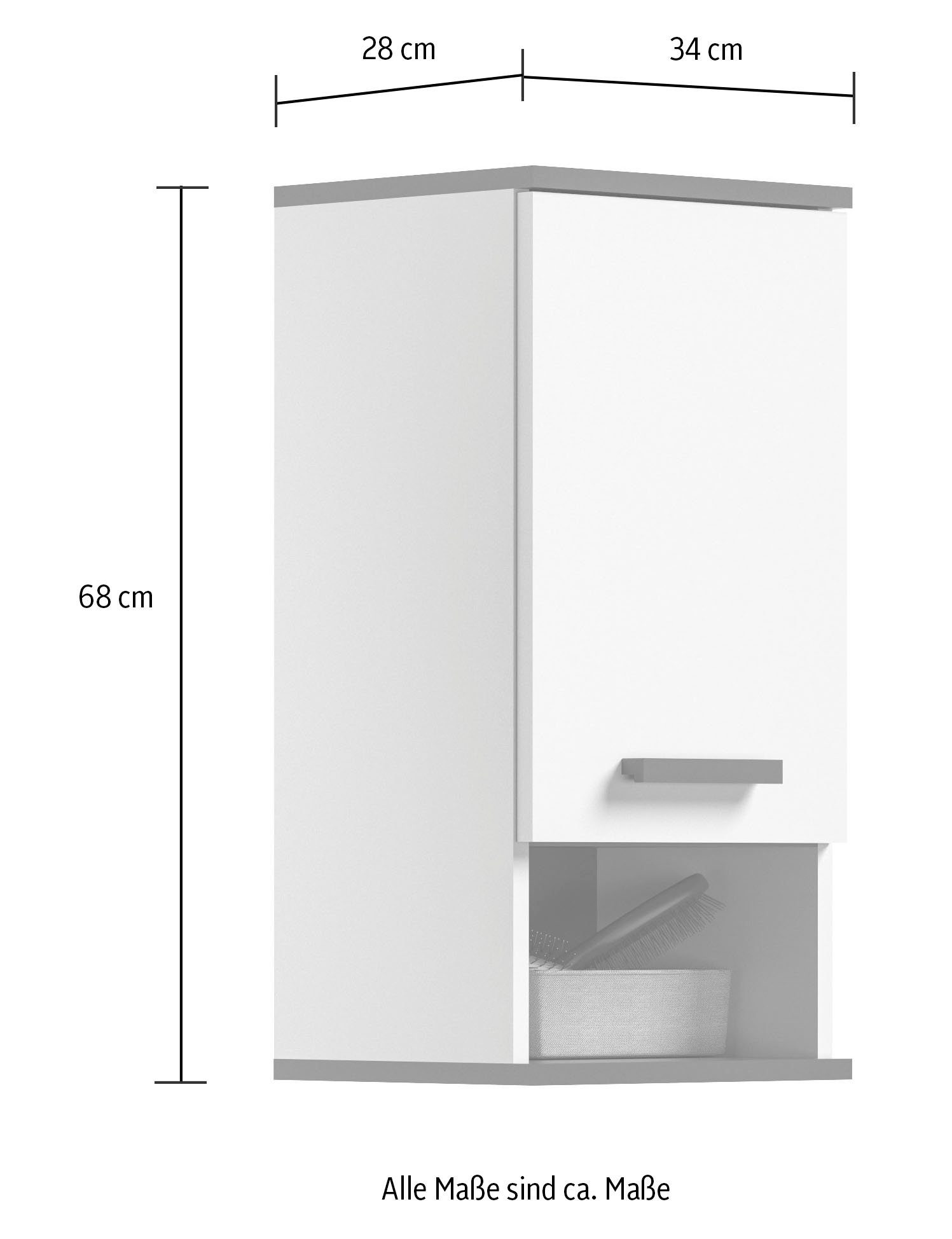 welltime Hangend kastje Torun Badkamermeubel, breedte 34 cm
