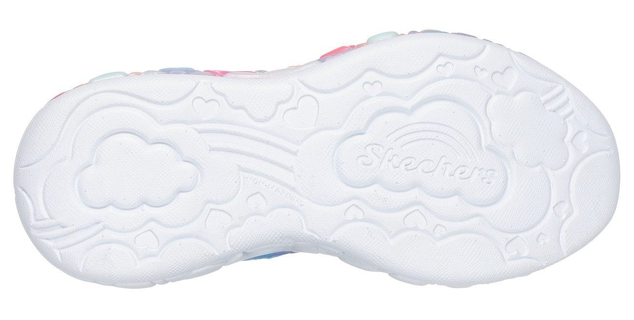 Skechers Sneakers ETERNAL HEART LIGHTS , blink,-klittenbandschoen met hart-applicatie, maat sjabloon om te downloaden