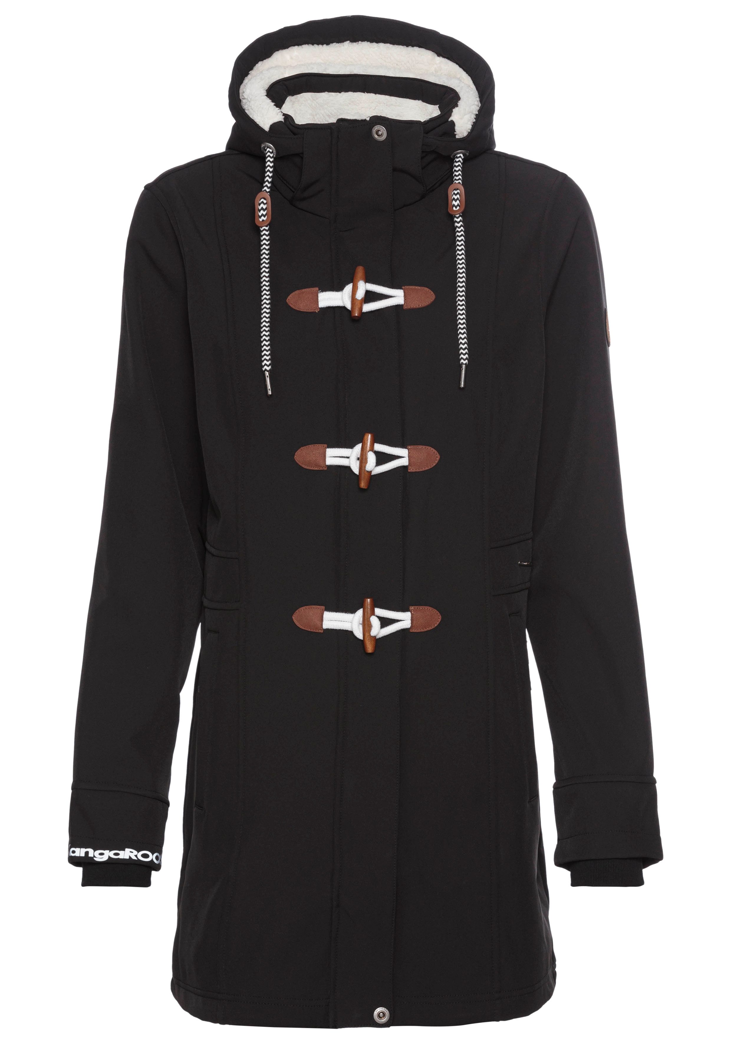 KangaROOS Softshell-jack figuurvolgende pasvorm, normale snit, met afneembare capuchon