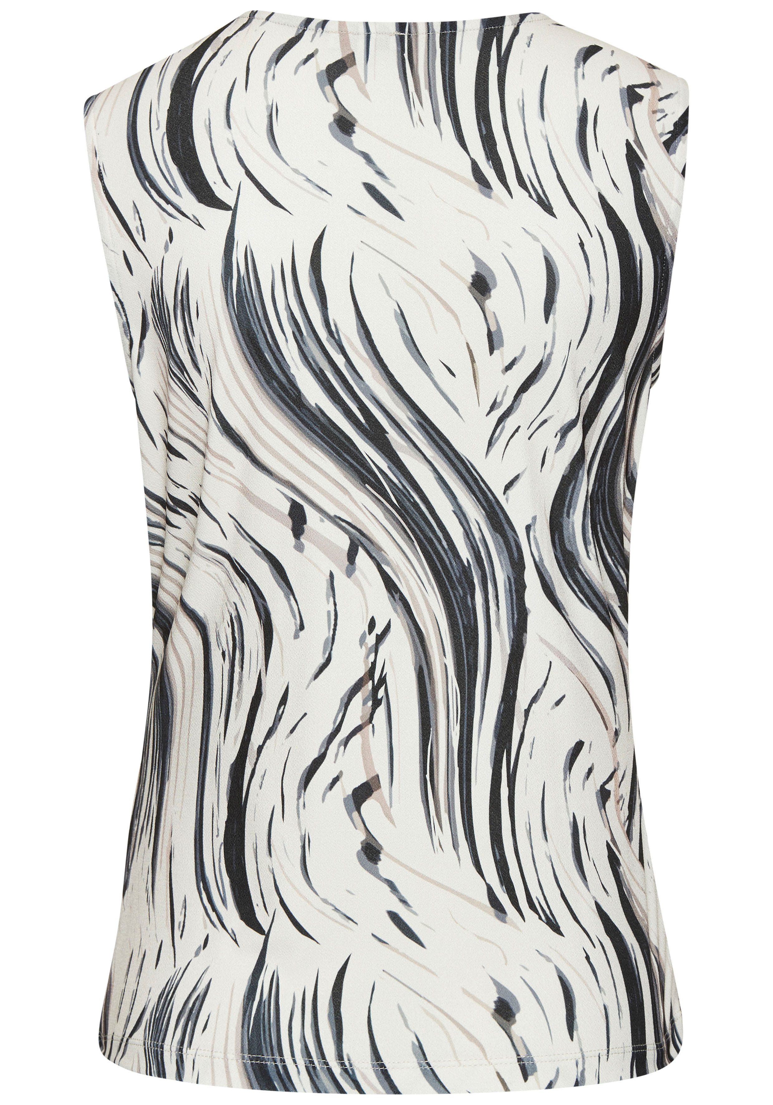 Lascana Tanktop in wikkel-look, blousetop met alloverprint en zijraffing