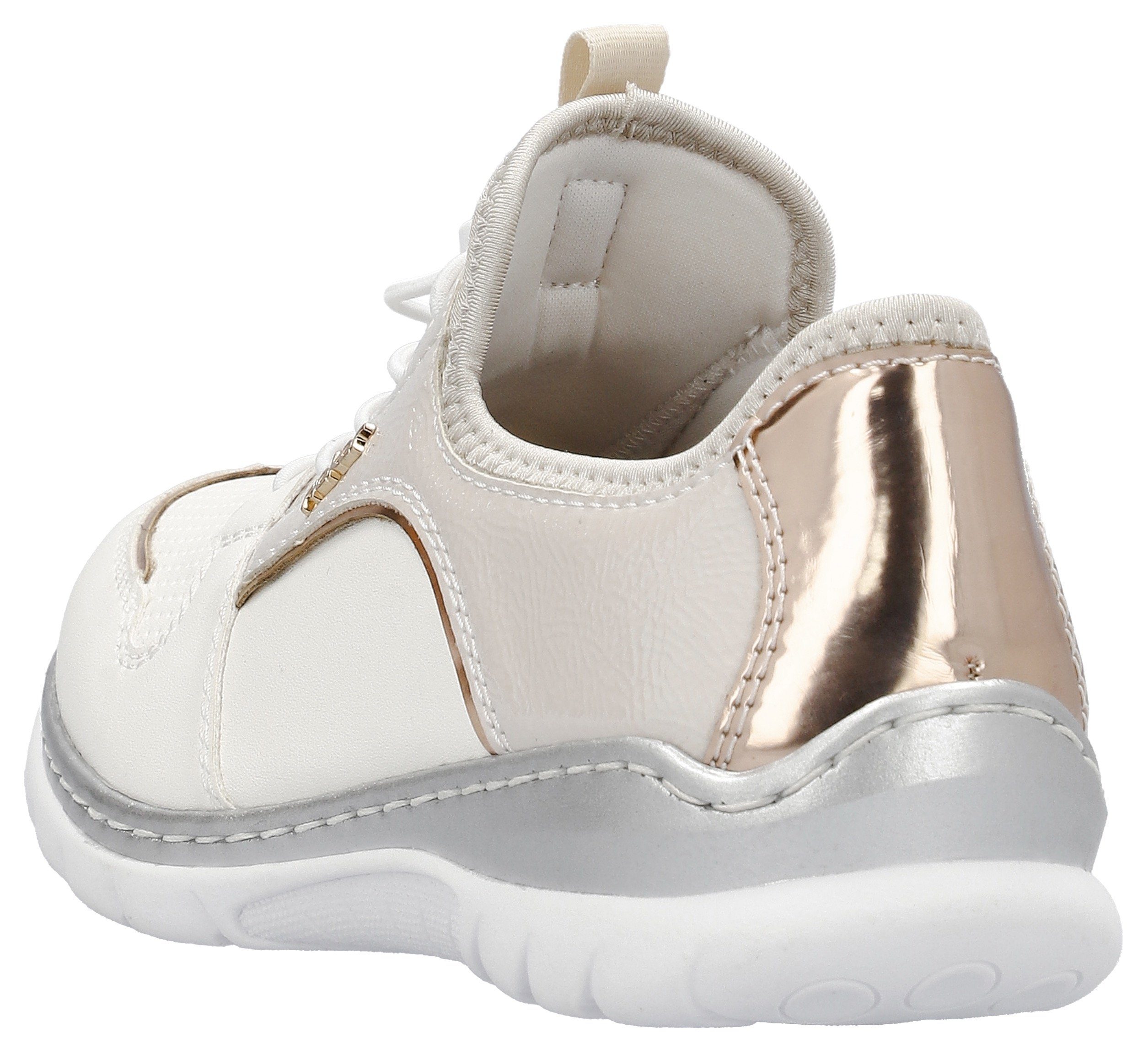 Rieker Slip-on sneakers Slipper, instapschoen, vrijetijdsschoen met elastiek en elastische instap