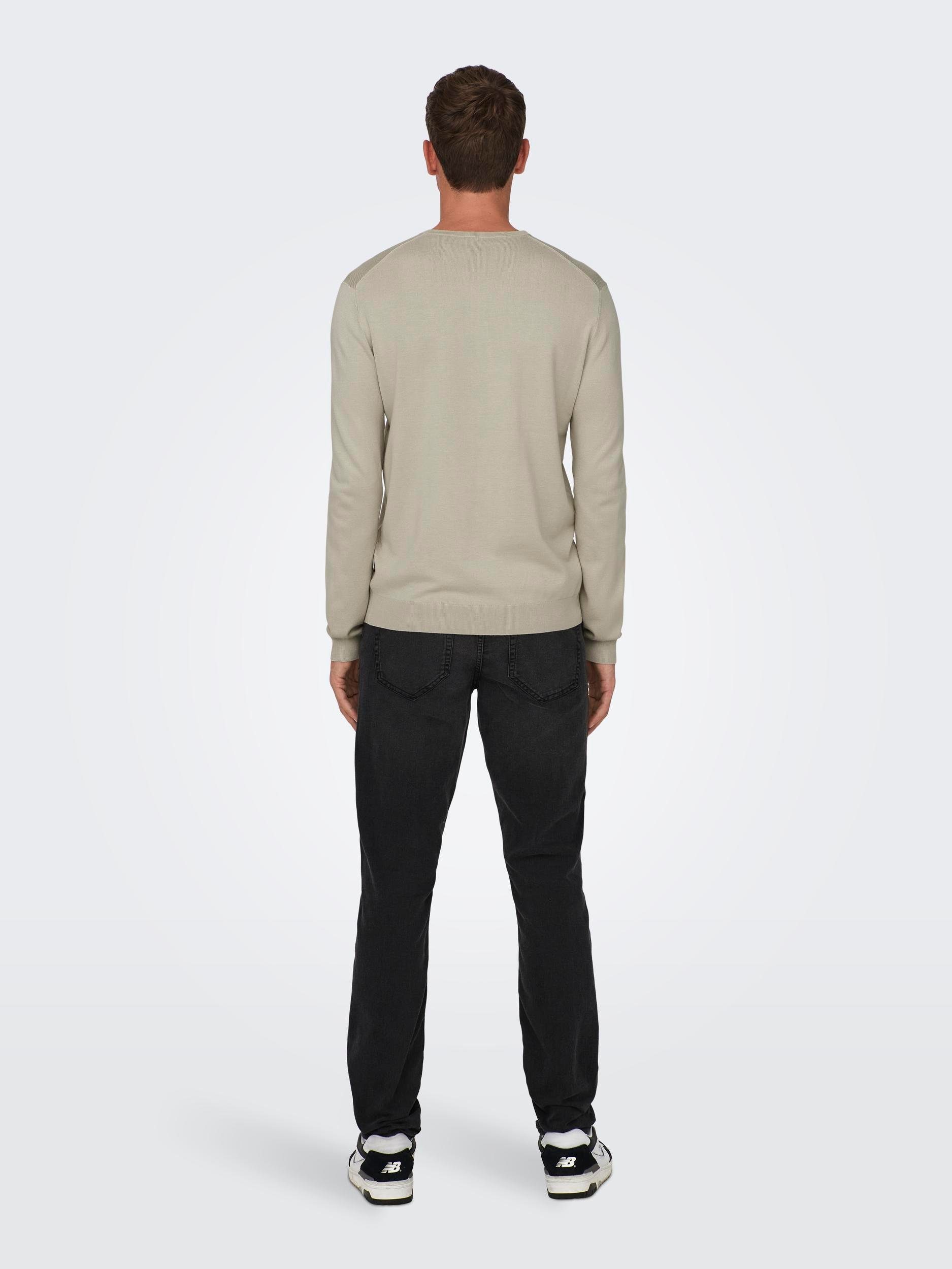 ONLY & SONS Trui met ronde hals ONSWYLER LIFE REG 14 LS CREW KNIT NOOS