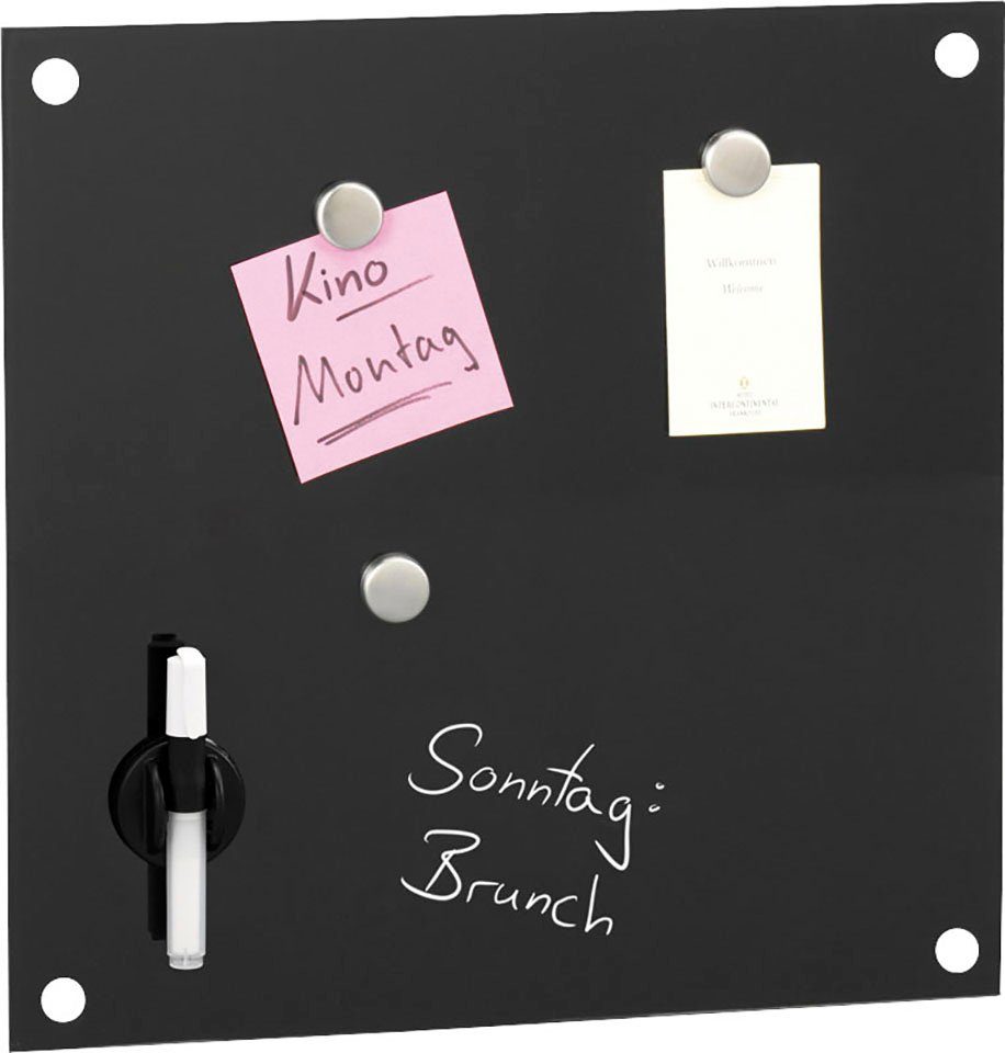 Zeller Present Memobord beschrijfbaar en magnetisch (1-delig) wanddecoratie zwart