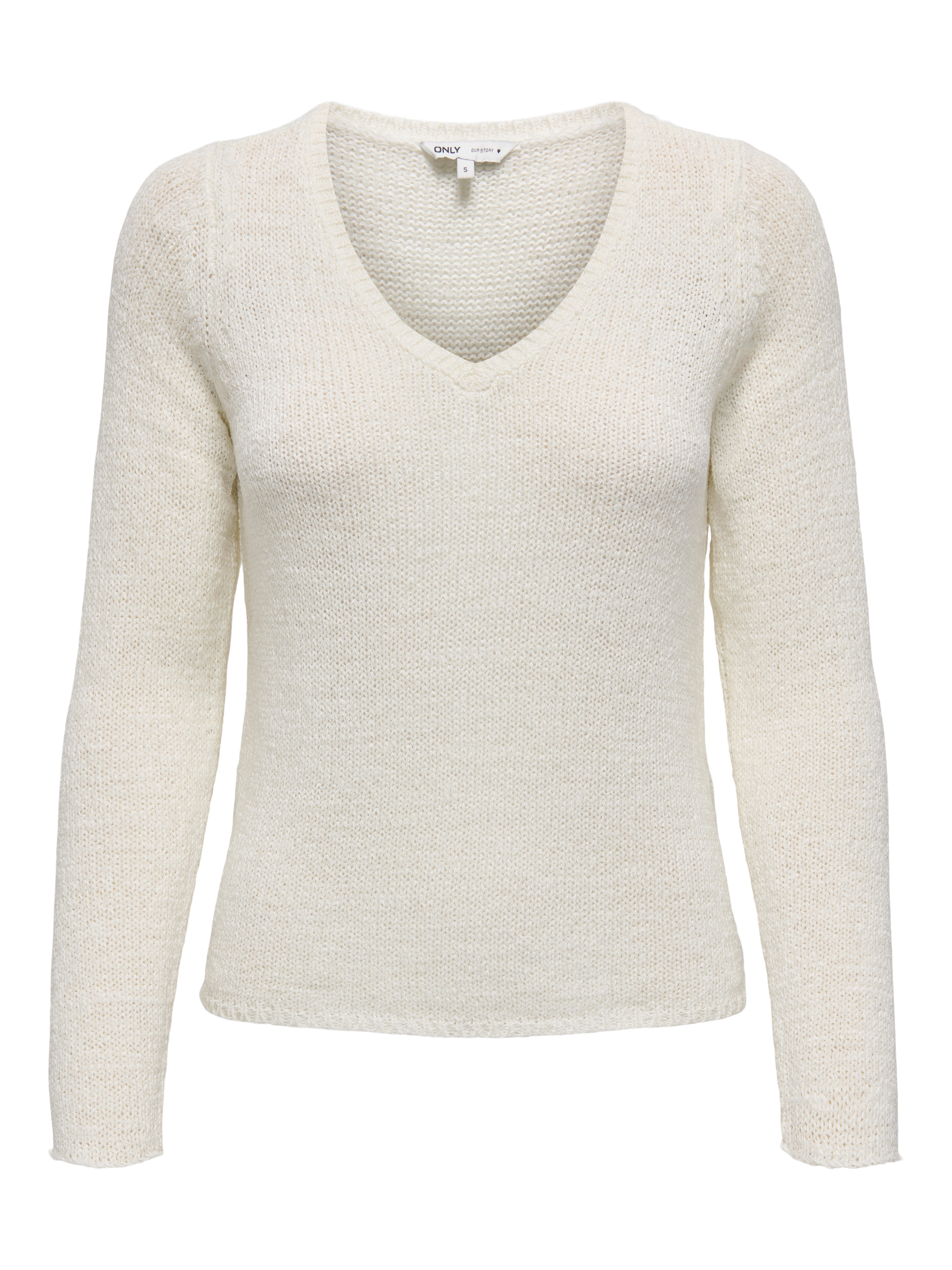 Only Trui met V-hals ONLGEENA L/S V-NECK KNT NOOS