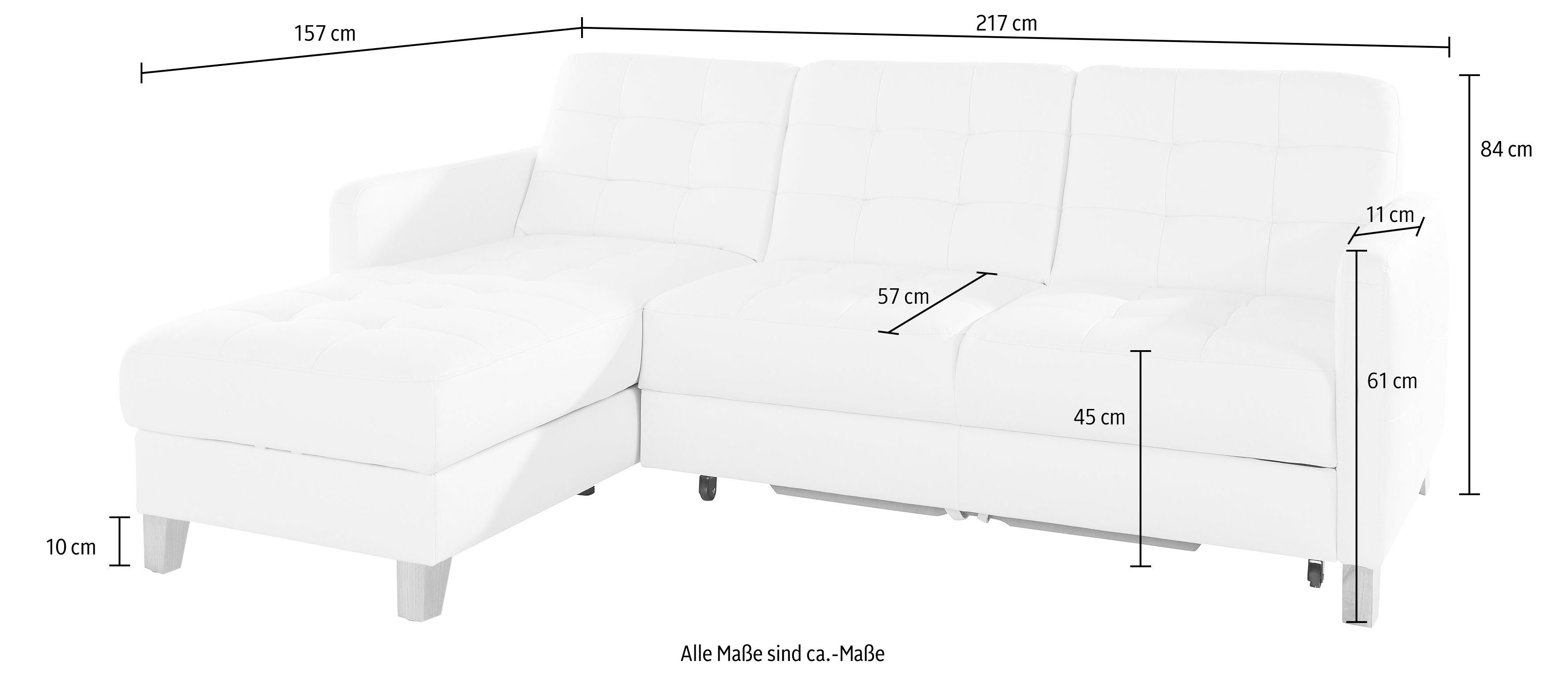 exxpo - sofa fashion Hoekbank Elio, compact en comfortabel, handig en tijdloos design, L-vorm