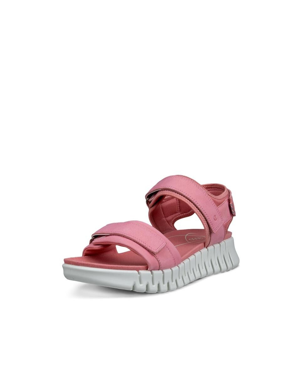Ecco Sandaaltjes ECCO GRUUV SOL W plateau, zomerschoen, sandaal met praktische klittenband dames sandaaltjes maat 40 roze