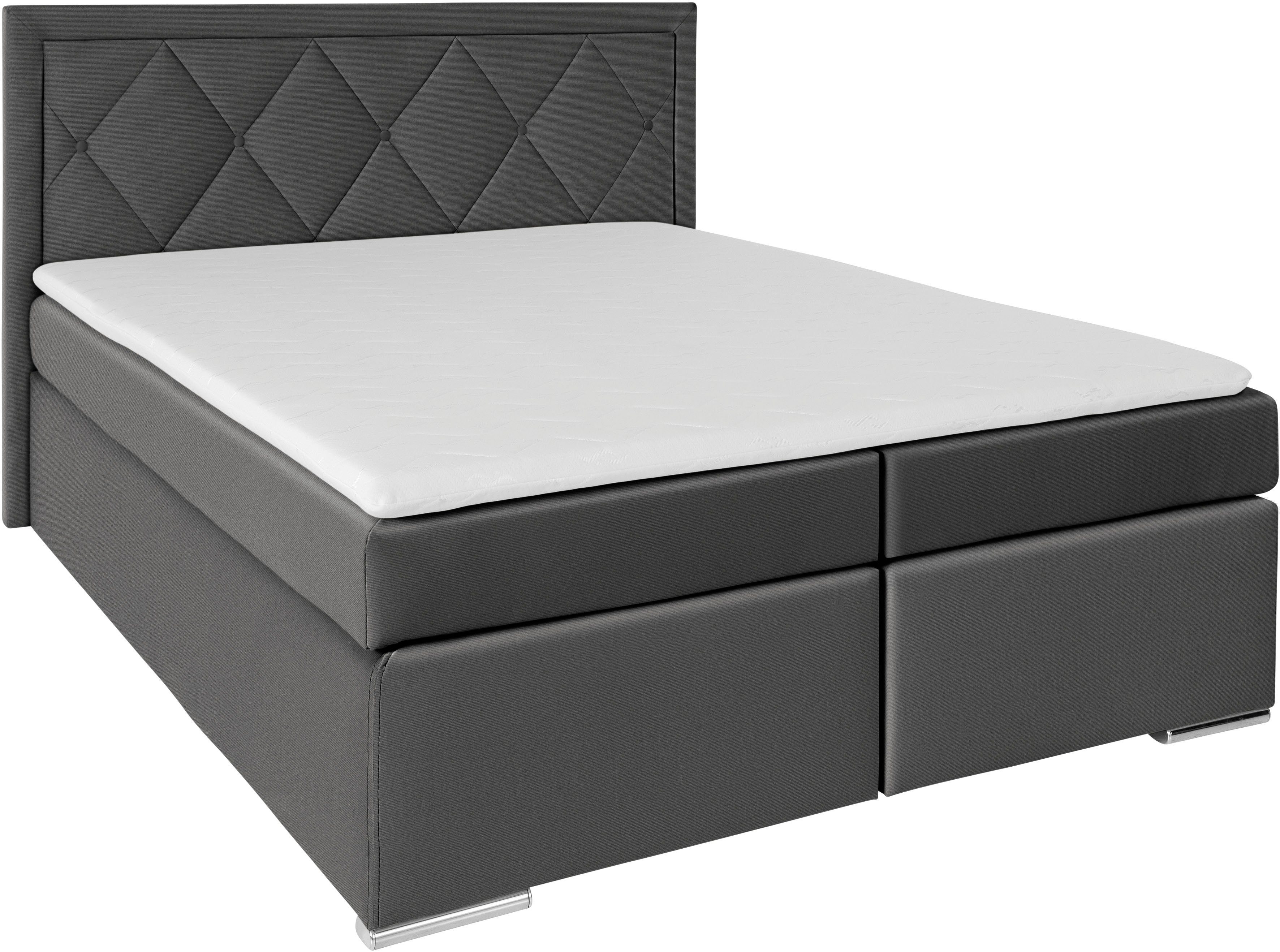 Leonique Boxspring Alfie, bestseller, optioneel met bedlade met capitonnage in het hoofdbord, h2, h3 en h4 ter keuze