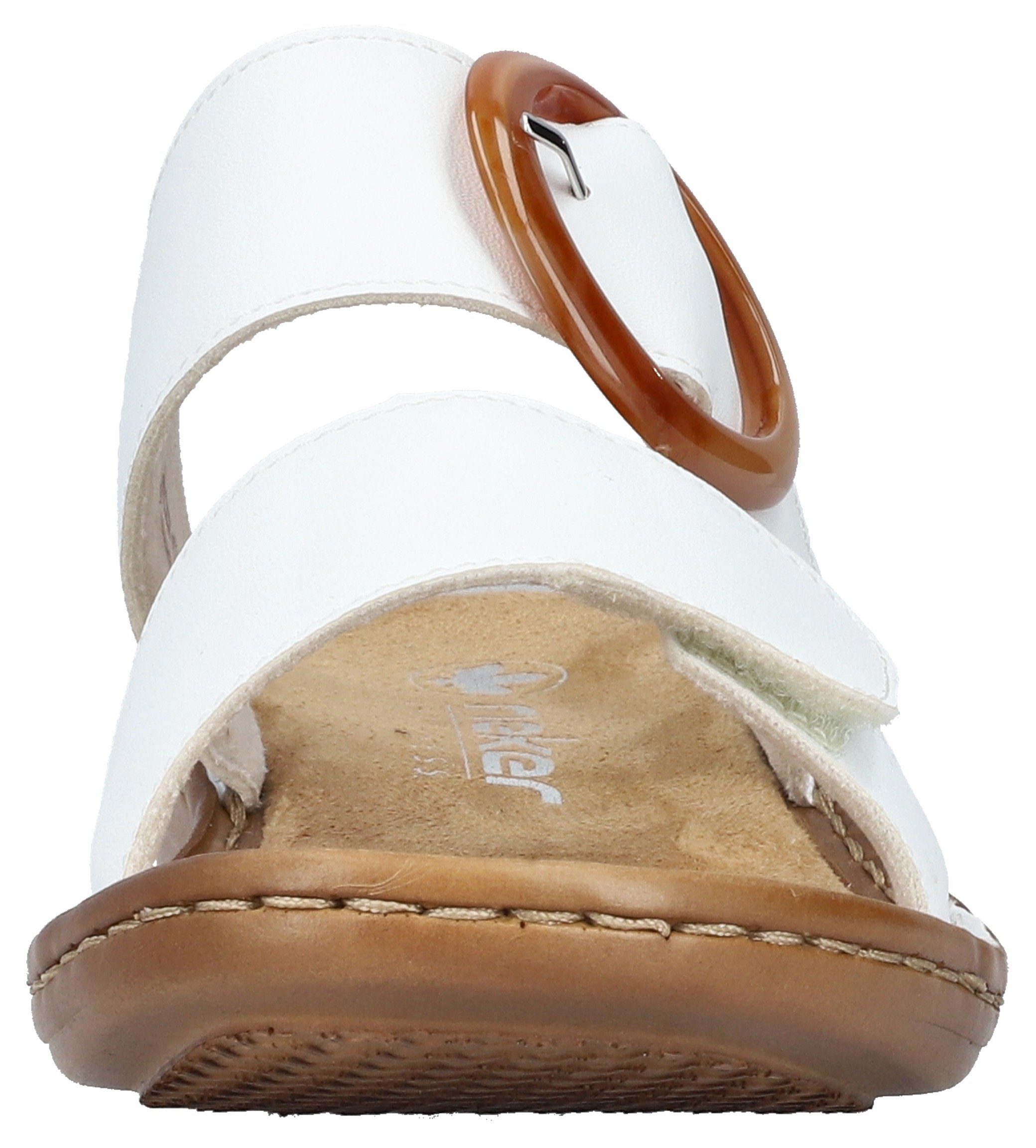 Rieker Slippers sleehak, zomerschoen, slippers met grote siergesp