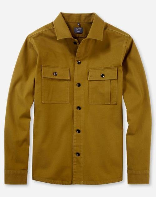 OLYMP Overhemdjasje Casual heren overshirts maat XL groen