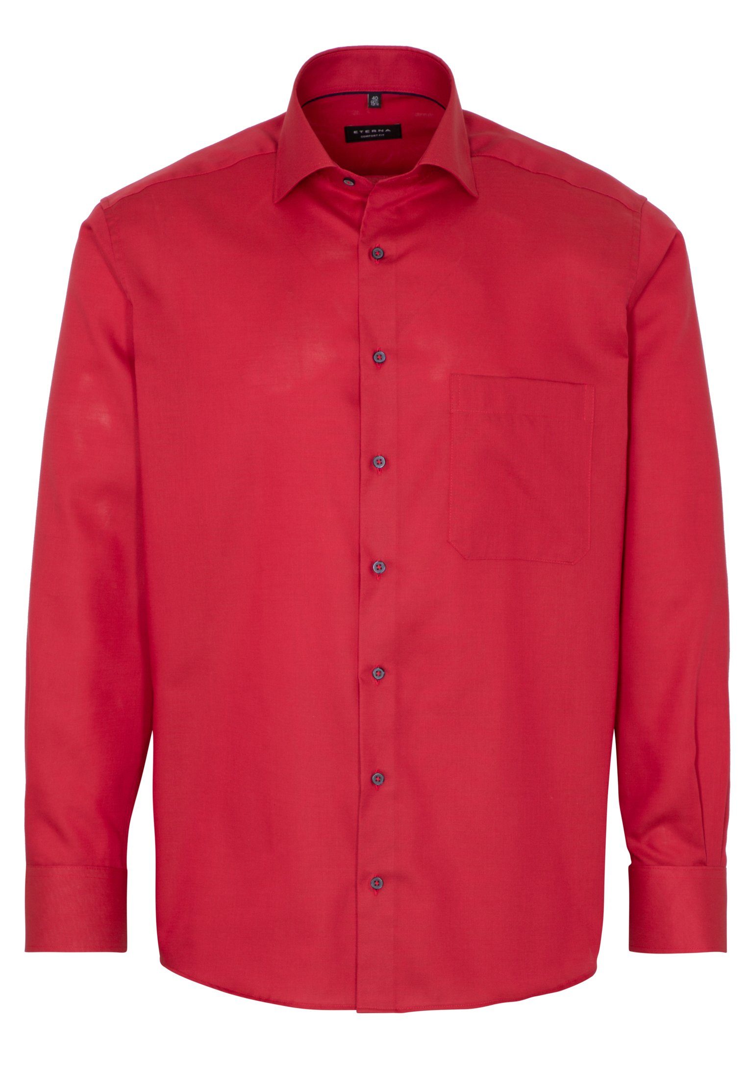 Eterna Overhemd met lange mouwen Comfort fit NON IRON (strijkvrij)