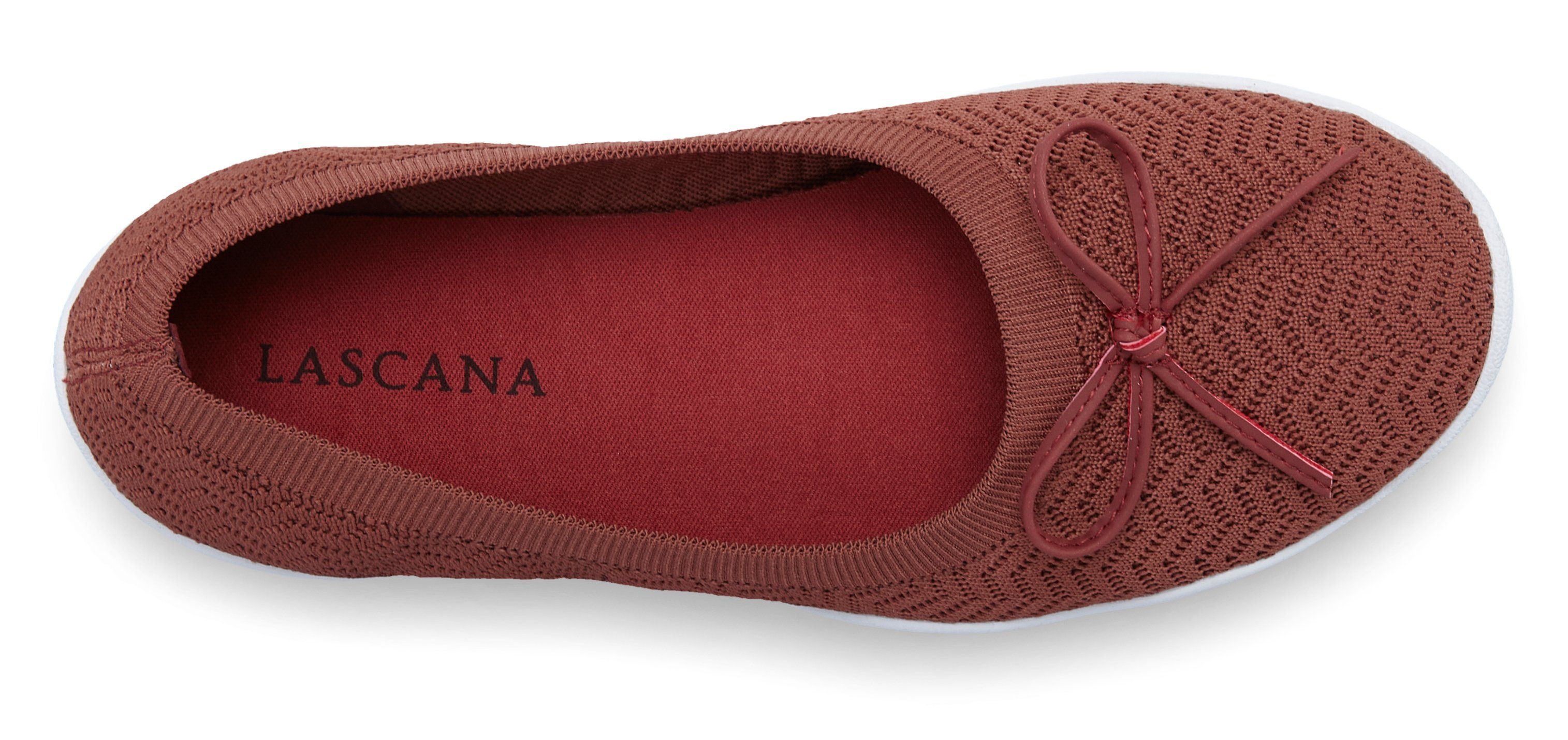 Lascana Sneaker ballerina's Slipper, lage schoen, slip-on sneaker ultralicht VEGAN