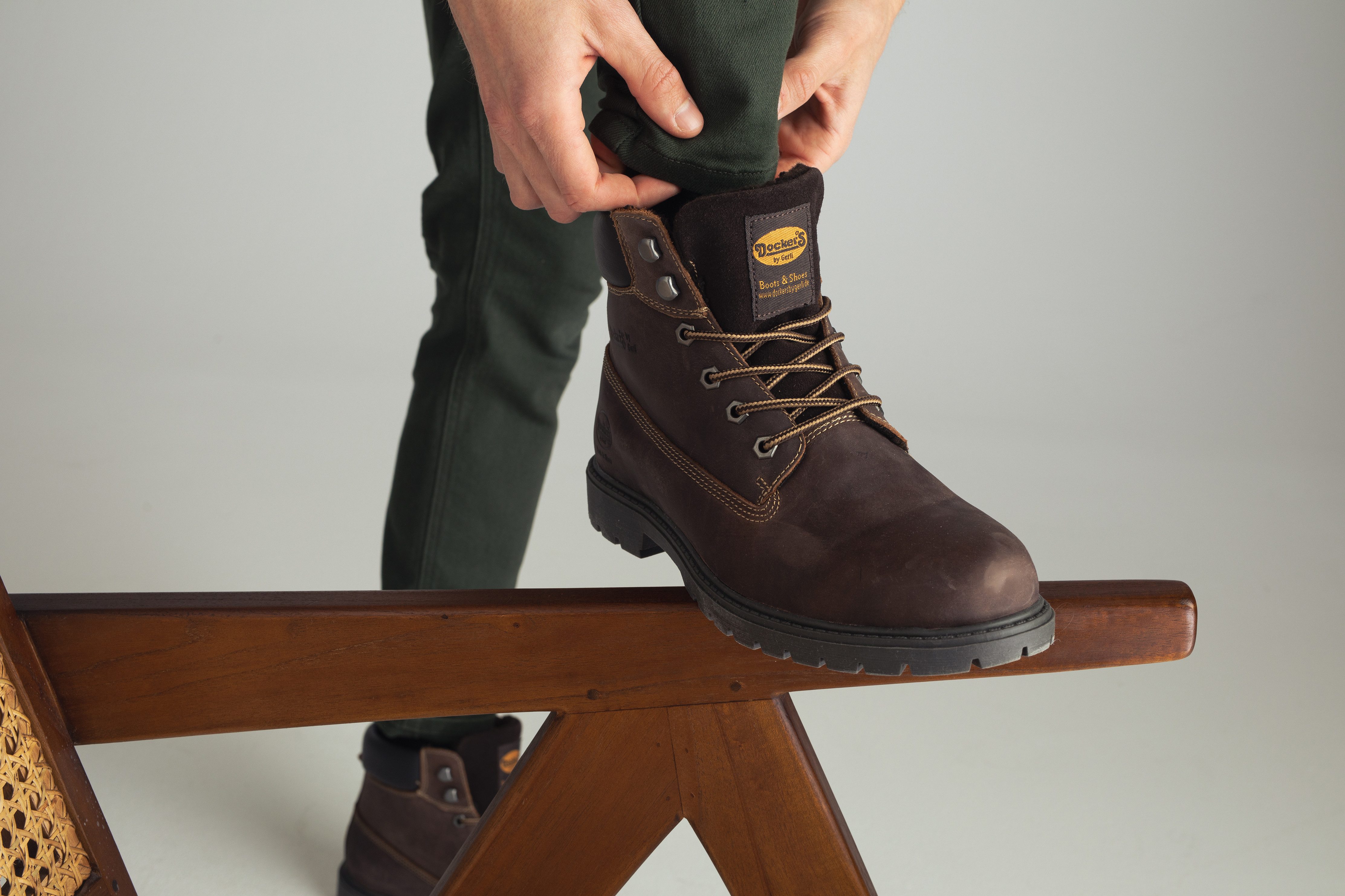 Dockers by Gerli Winterlaarzen Werkschoenen, veterschoenen met blokhak