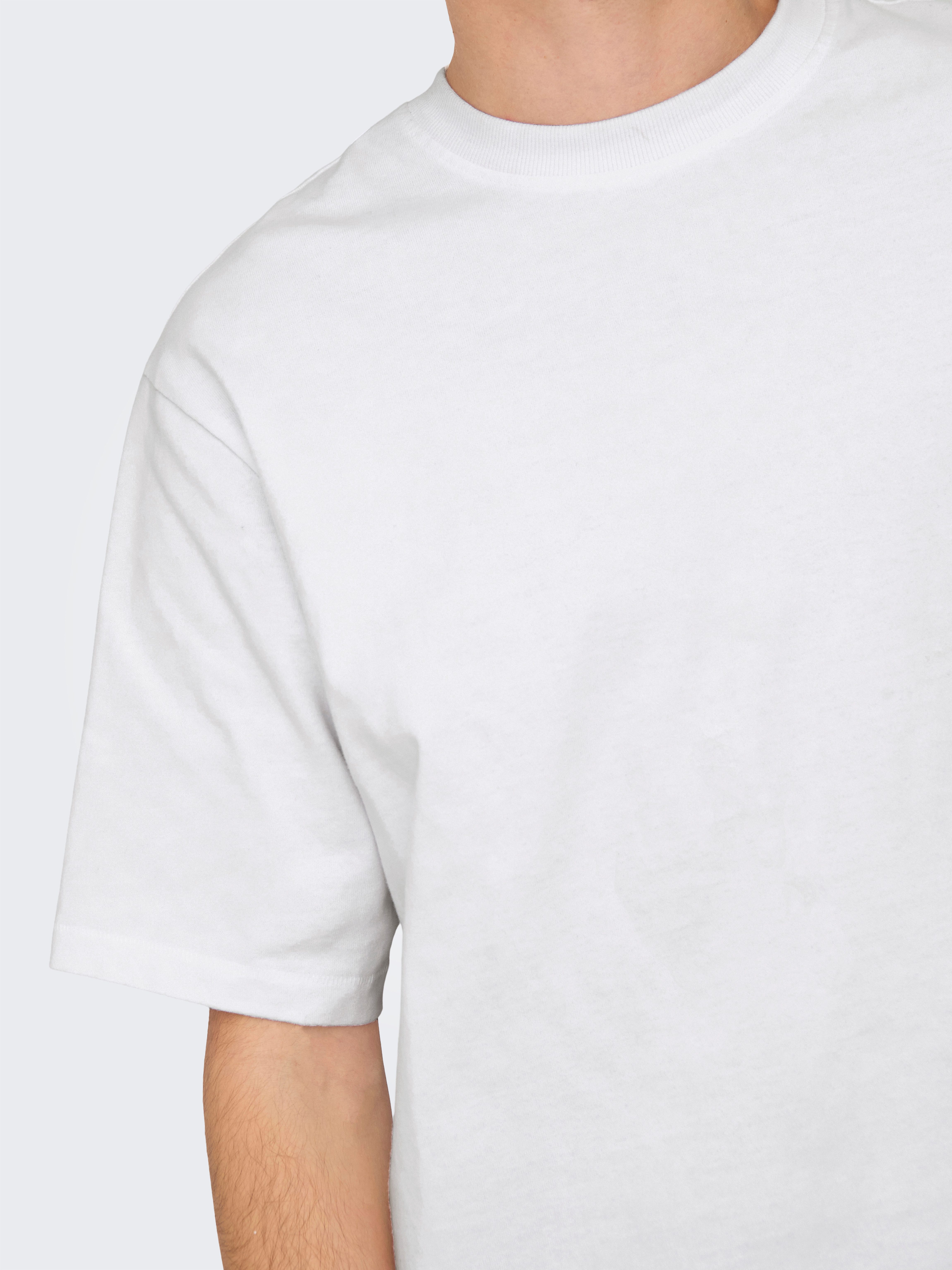 ONLY & SONS Shirt met ronde hals ONSMILLENIUM OVZ SS TEE NOOS