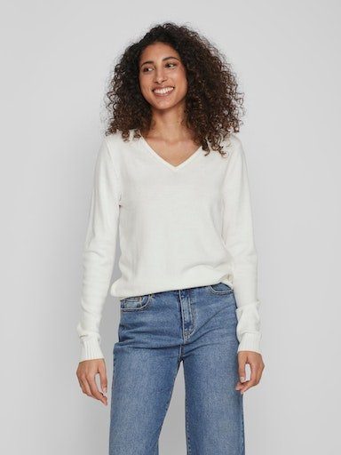 Vila Trui met V-hals VIRIL V-NECK L-S KNIT TOP NOOS