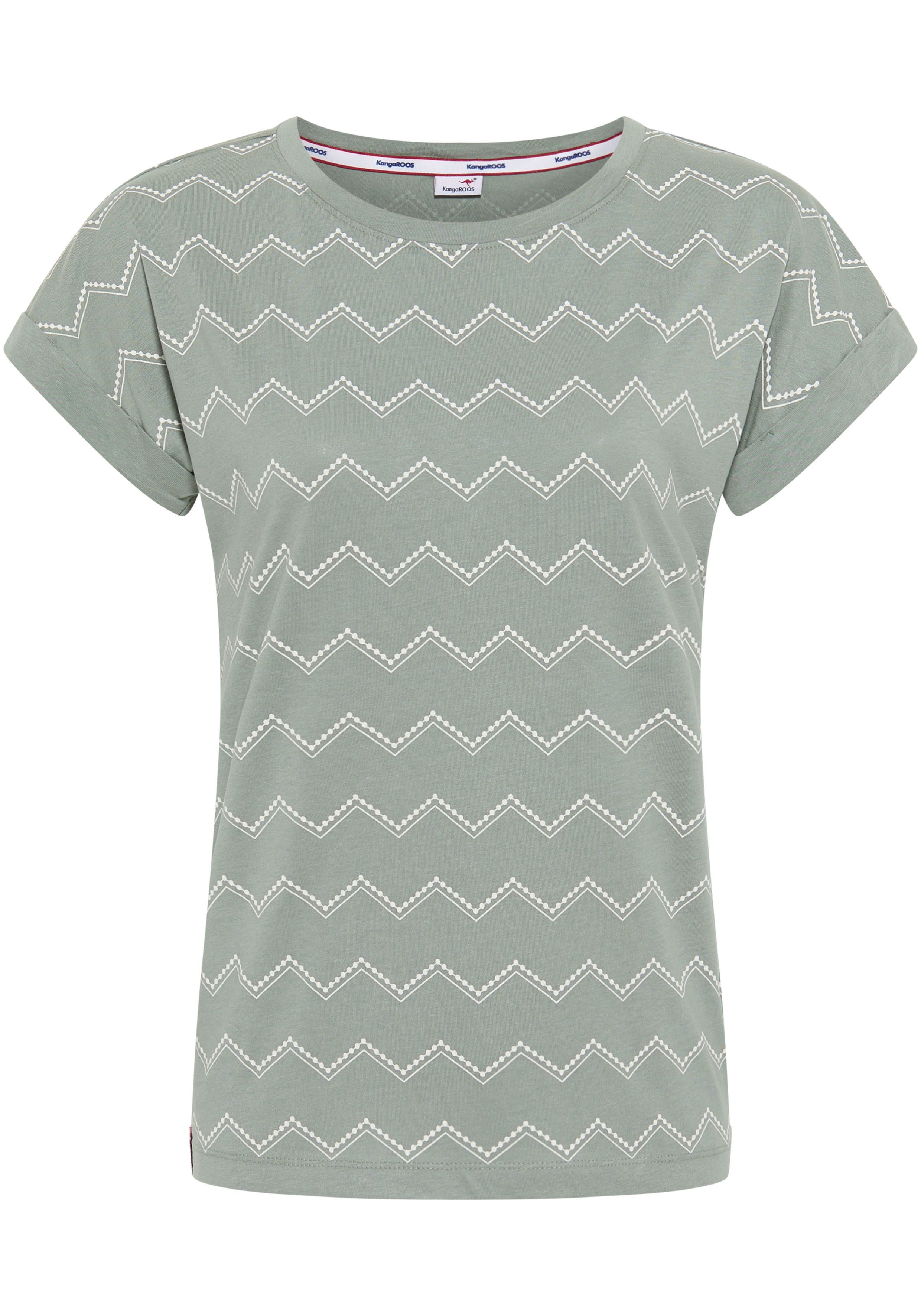 KangaROOS Shirt met korte mouwen met zigzagpatroon