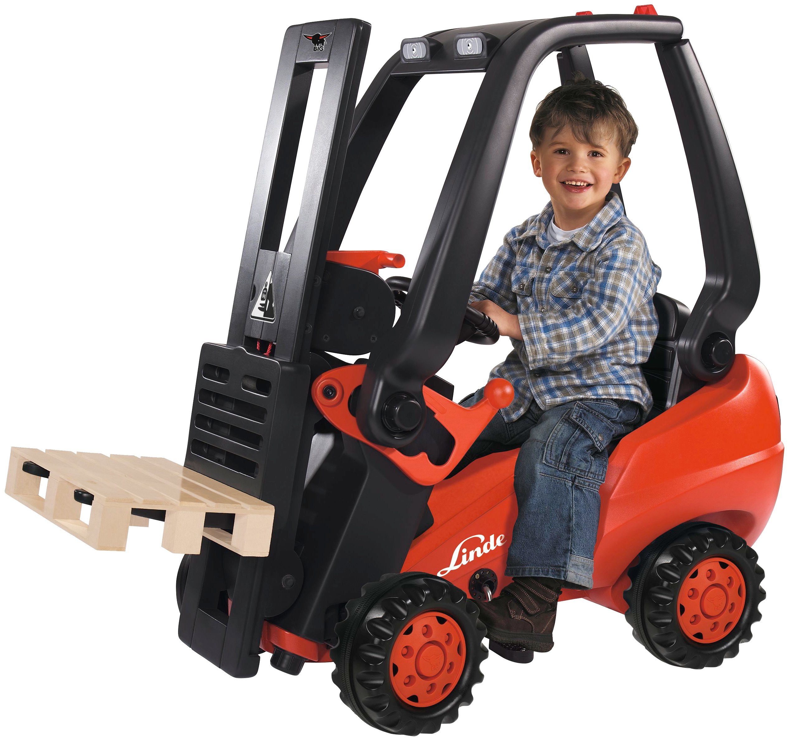 BIG Trap-vorkheftruck Linde Baureihe 394 Bxdxh: 56x105x130 cm