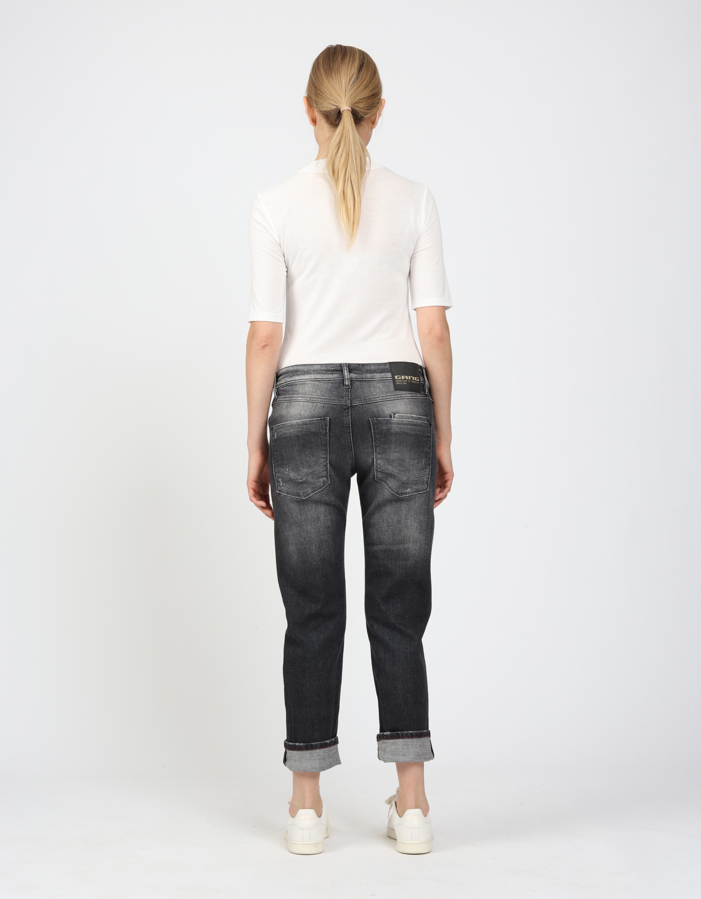 GANG Boyfriendjeans 94NADIA 5-pocketsstijl met ritssluiting en knoop