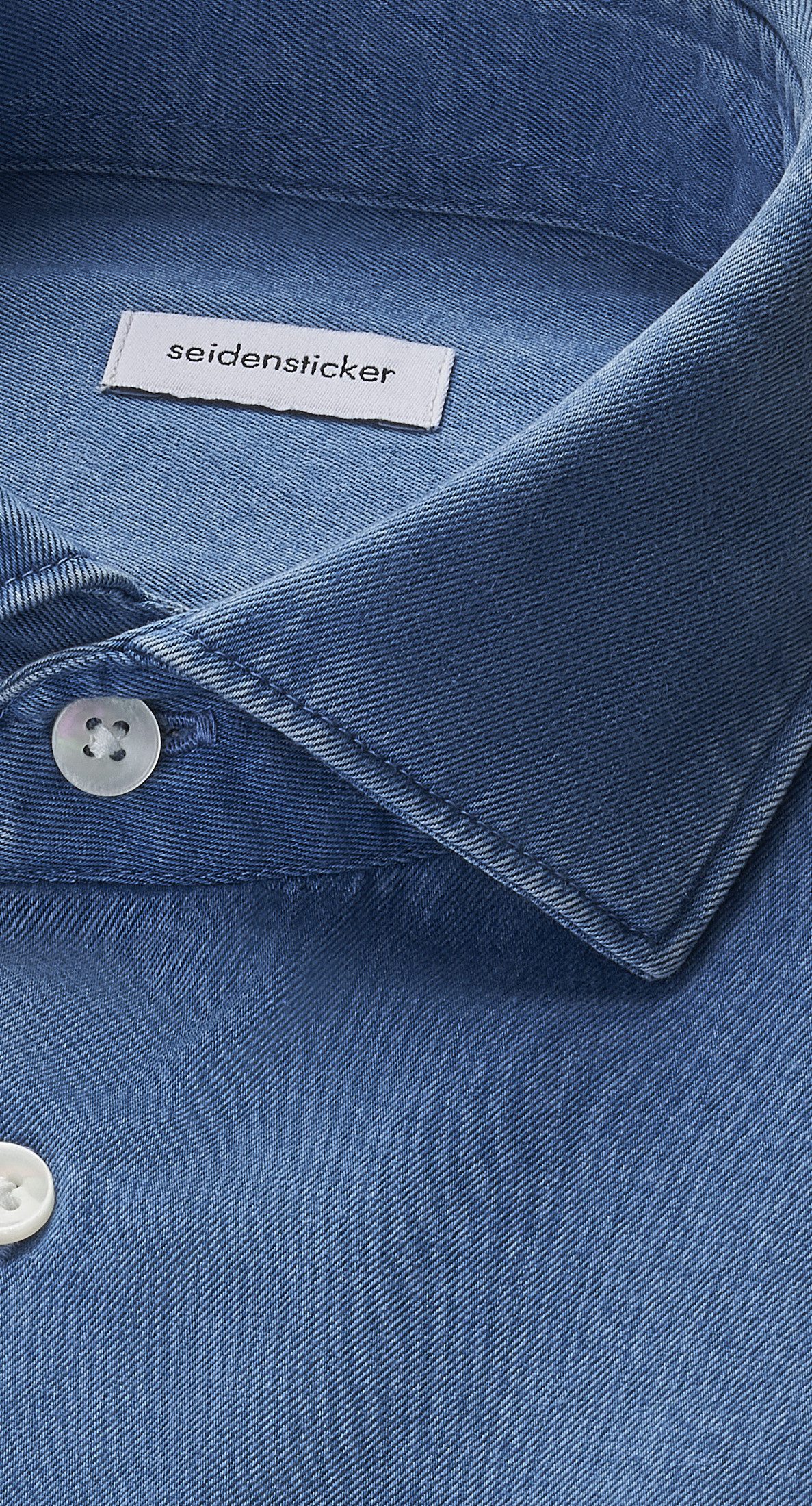 seidensticker Jeans overhemd Slim 1/1 Kentkraag denim
