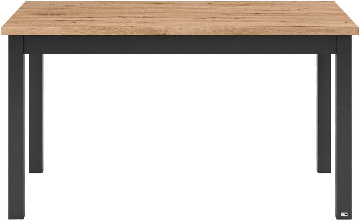 set one by Musterring Eettafel York in 3 kleurvarianten en 4 maten verkrijgbaar, met eiken plaat