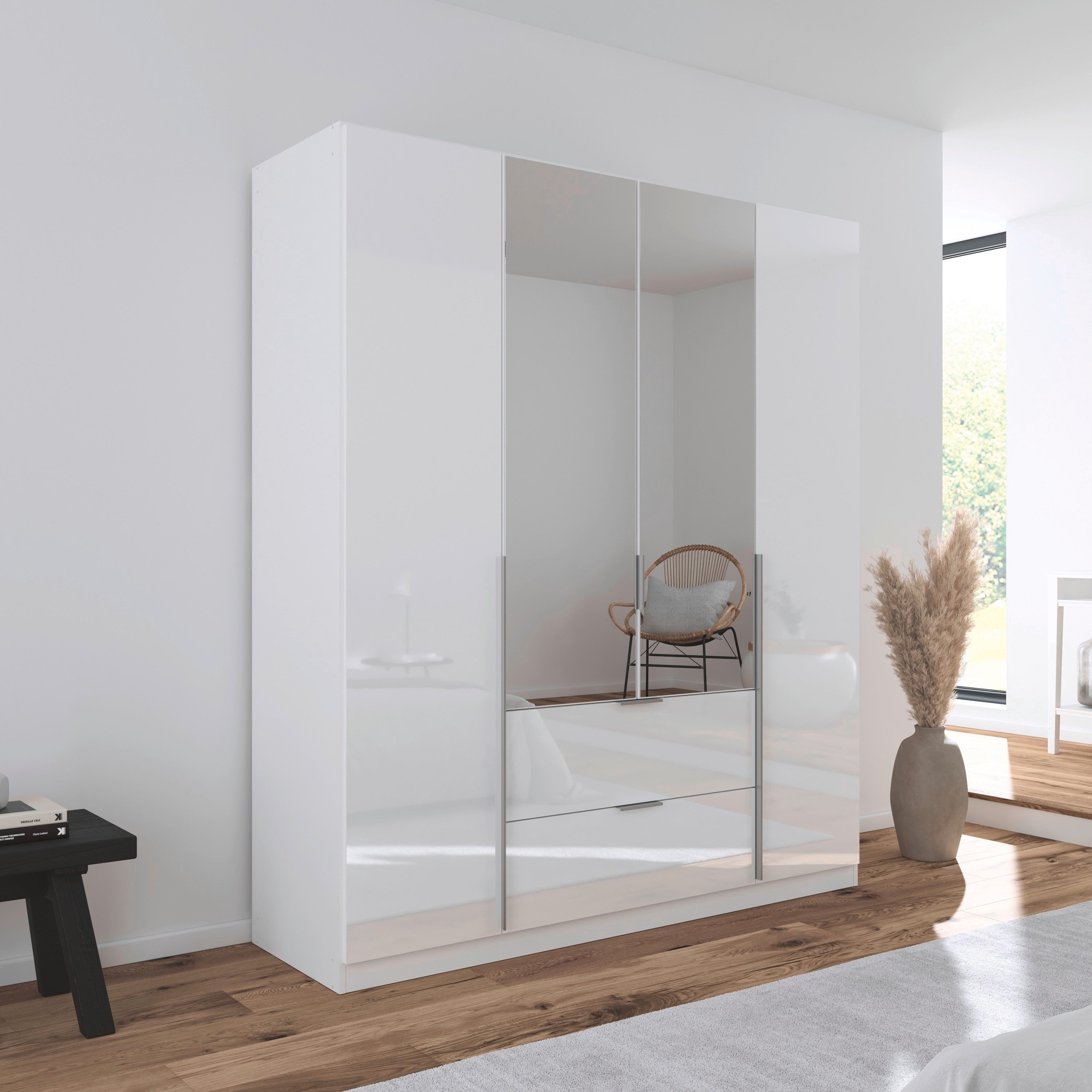 rauch Draaideurkast Kledingkast kast garderobe AGORDO met decor- of hoogglansfront