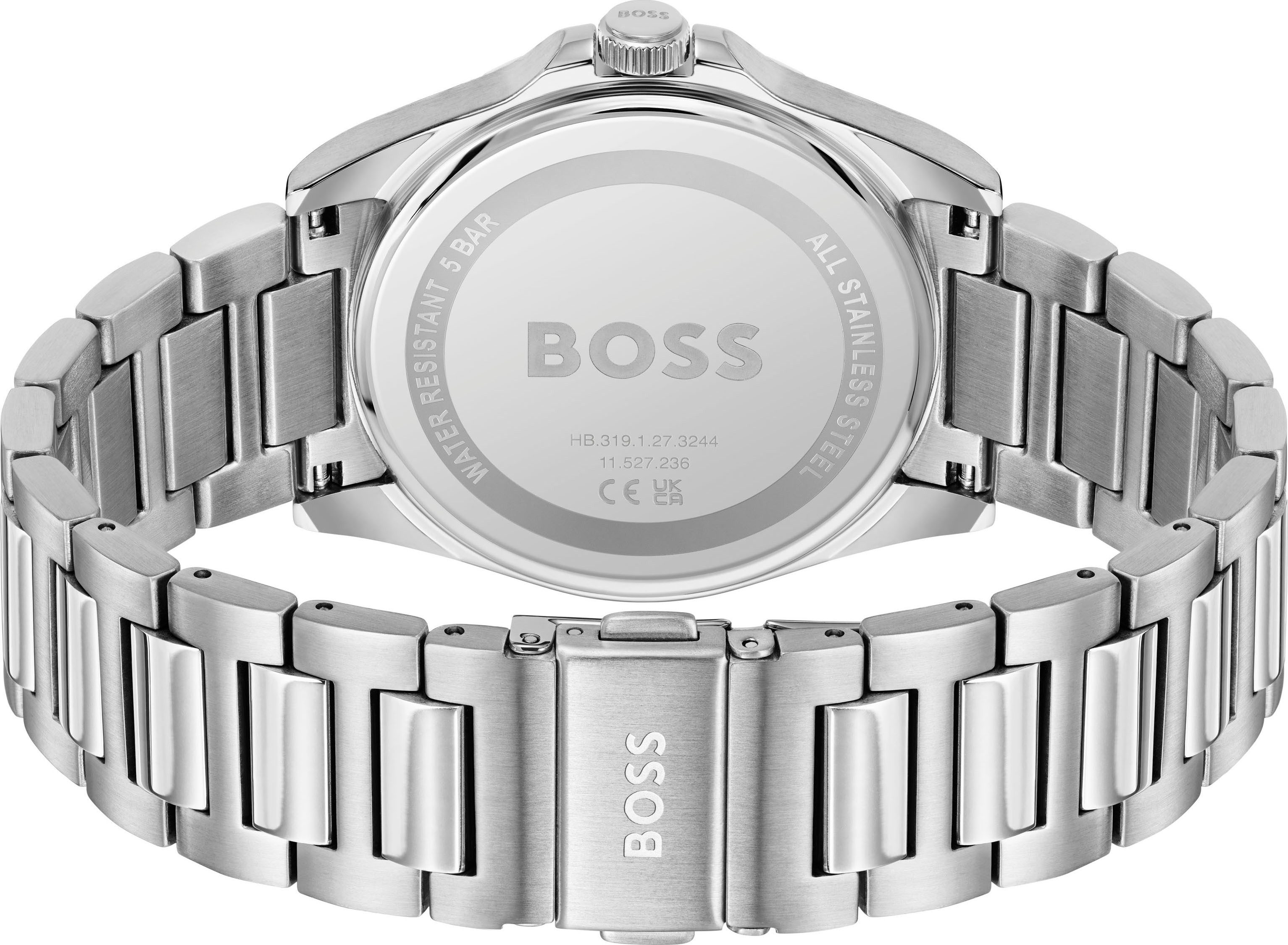 Boss Kwartshorloge Strike Horloge, dameshorloge, herenhorloge, stalen band, analoog, dag